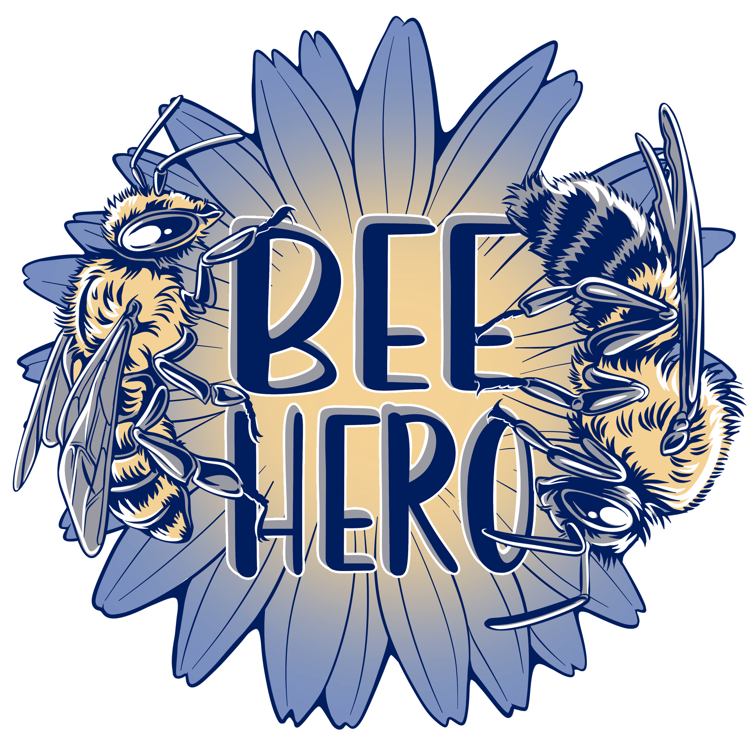 Logo created for Bee Hero Student Program led by Dr. Torrance Hanley at Sacred Heart University. Made using Procreate (2024)