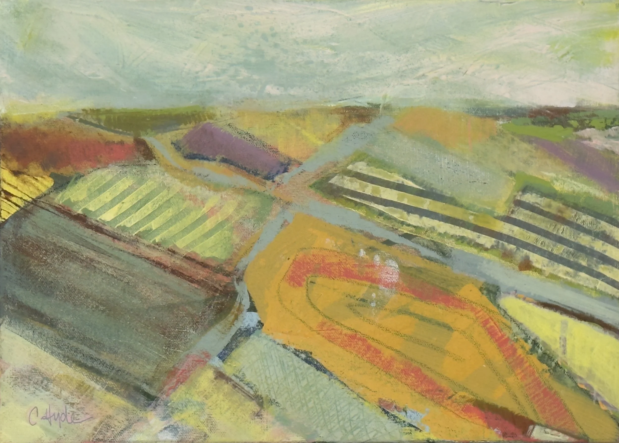  prairie study I  
10 x 14 x 1.75" 
mixed media on canvas 
$675