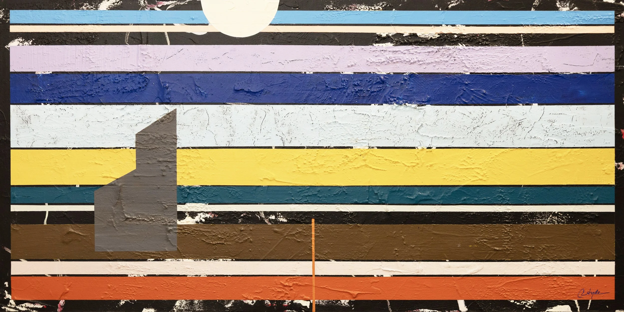  prairie primary colours  
24 x 48 x 1.75" 
acrylic on birch panel 
$2500