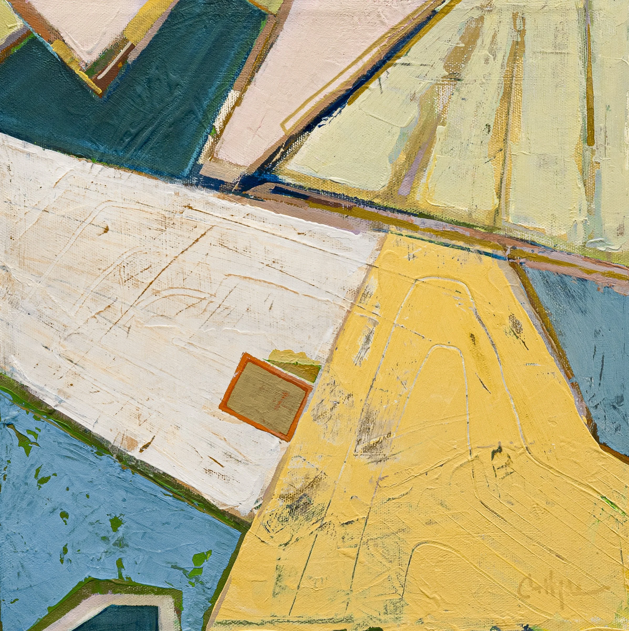  window seat I  
12 x 12 x 1.75" 
mixed media on canvas 
SOLD