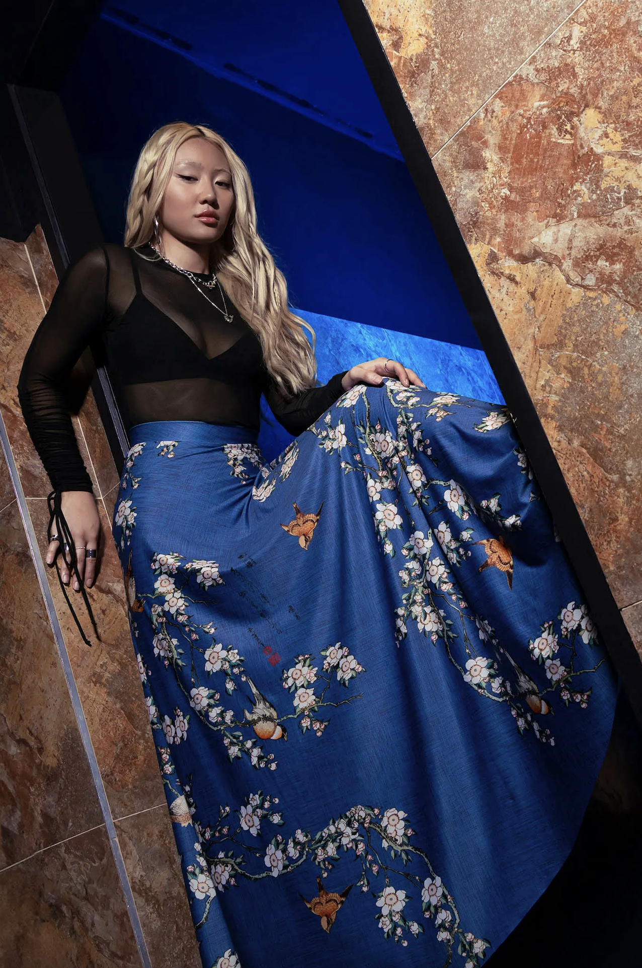 bullfinch_and_weeping_cherry_blossoms_maxi_skirt.png