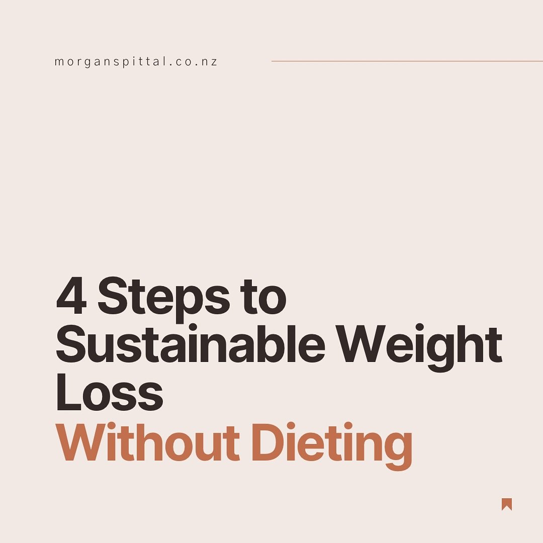 Sustainable weight loss is possible without diets&mdash;but it takes a mindset shift. 

These four steps can help you focus on what truly matters: your health, well-being, and relationship with food. 💛 

Which one feels most doable for you? Let me k