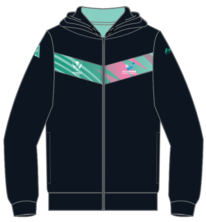 Unisex Bowls Hoody Cobalt Navy/Teal