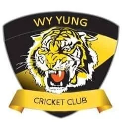 Logo of Wy Yung Cricket Club featuring a yellow tiger with black stripes on a black and yellow background