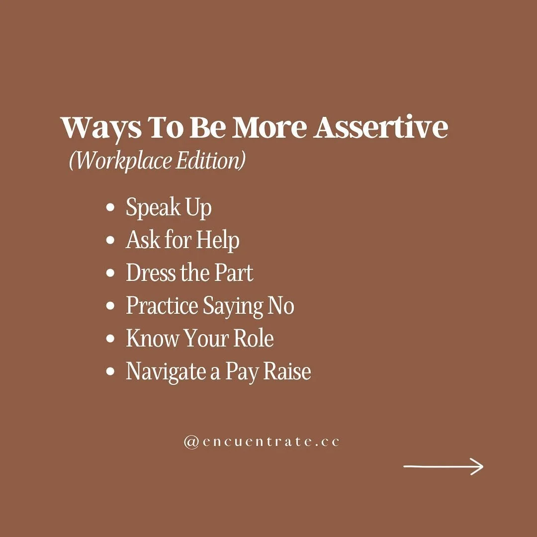 Assertiveness in the workplace may not always come easy but it&rsquo;s important to feel safe and confident in the environment you spend so much time in. Check out the tips above! ☝🏽 

Share with us in the comments what other ways you practice being