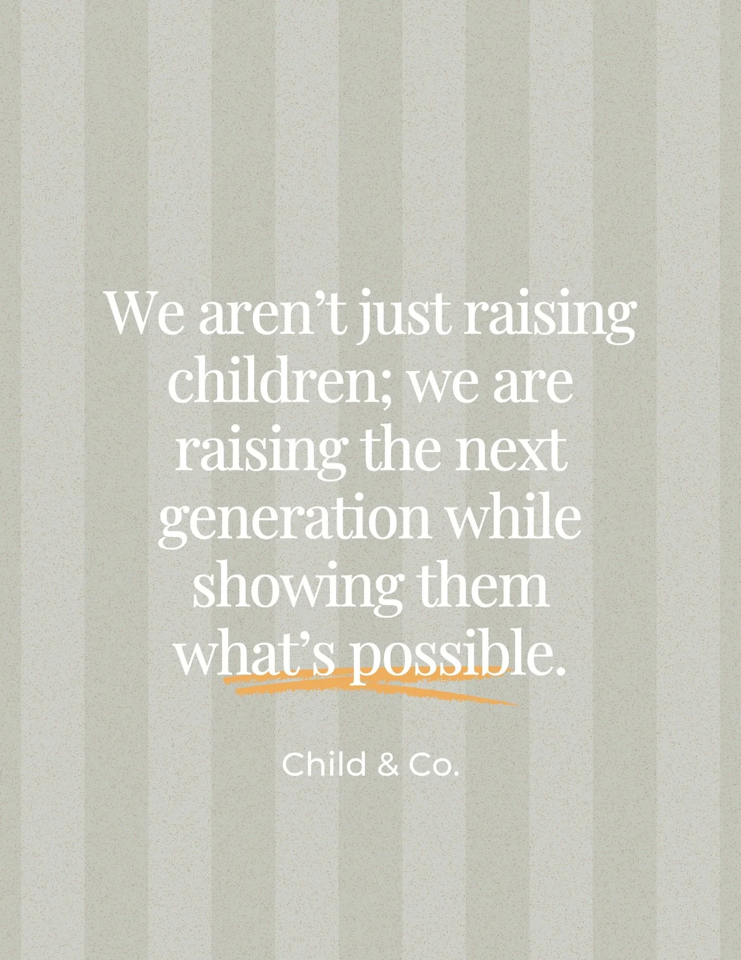 What if your work isn&rsquo;t taking away from your children, but actually teaching them?

By pursuing your career while staying present in their lives, you&rsquo;re modeling what it looks like to lead with purpose and ambition. At Child &amp; Co., w