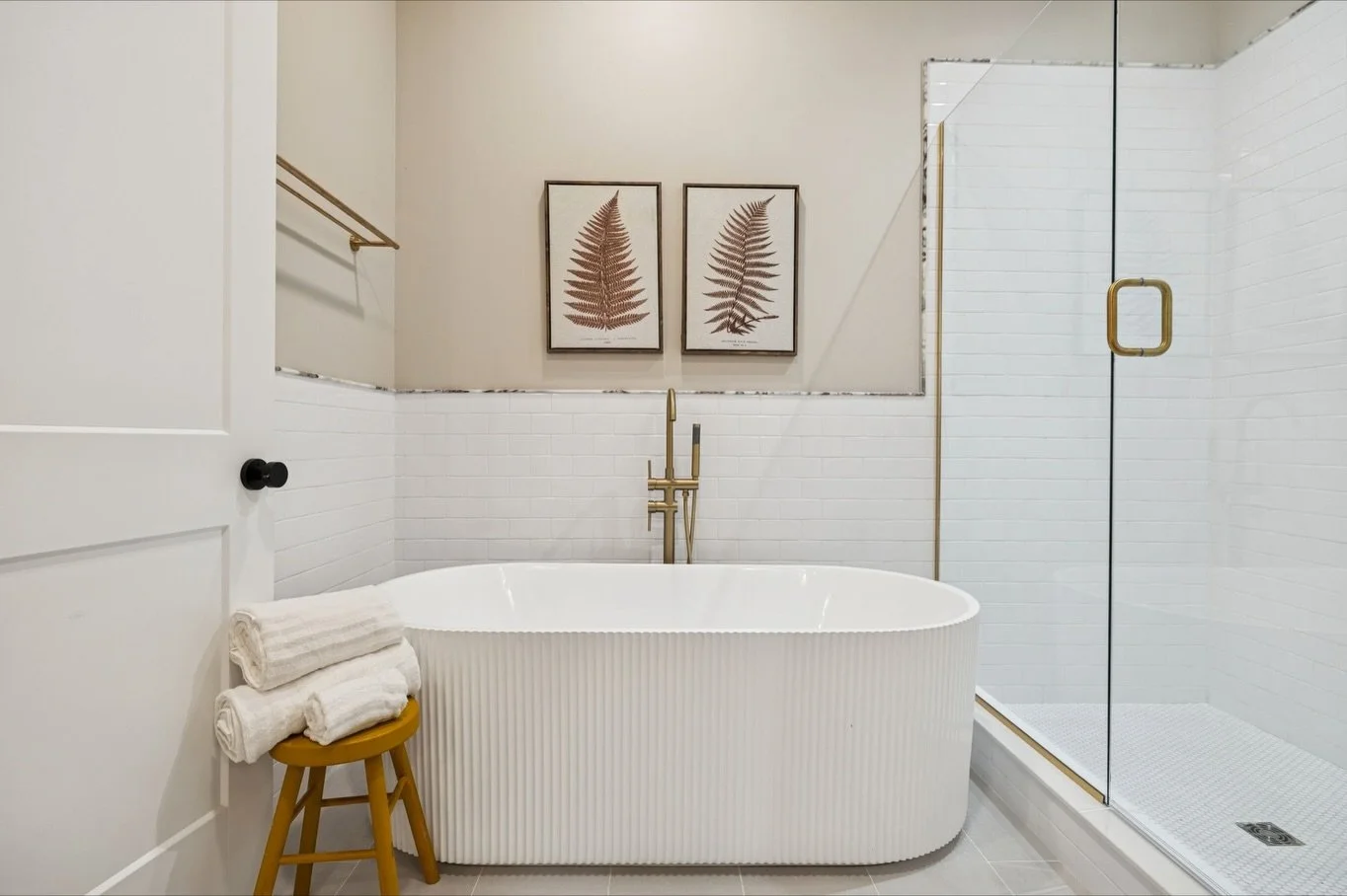 Continuing our look inside the new 12 South builds with the primary bath.

Clean lines. Earthy finishes. A deep breath that lasts a little longer.

This space was designed for quiet moments that reset your day before it begins &mdash; a calm retreat 