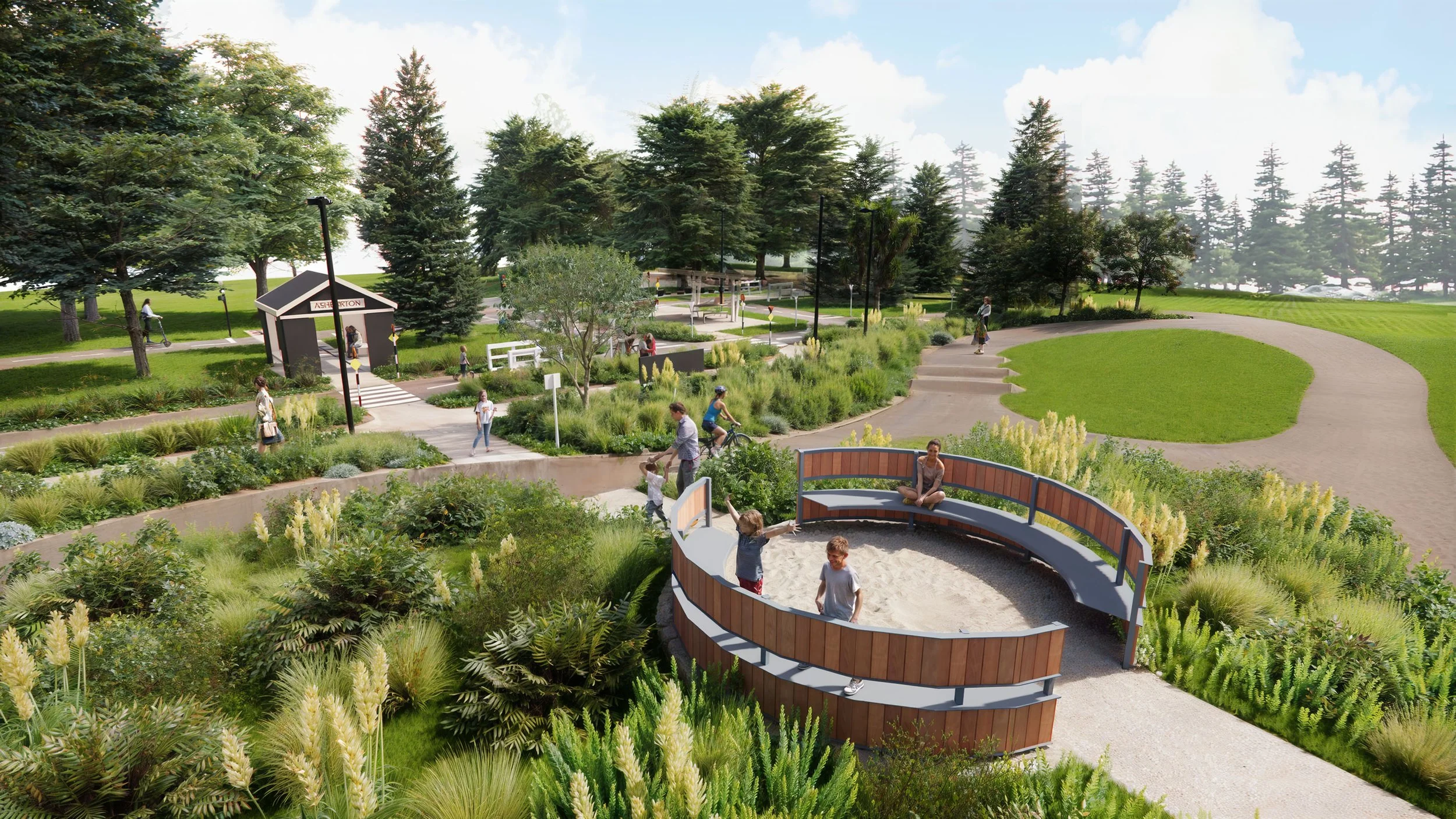 Botanic Landscape Architects park design Ashburton domain play