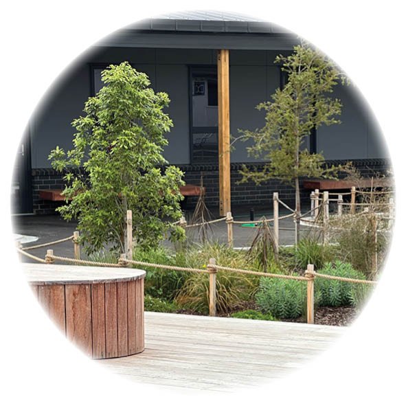 At Te Kura Tuarua o Waihora Lincoln High School  - a new courtyard  has been created next to Wai Tūhura Science Block providing a biodiverse native outdoor learning and social space.