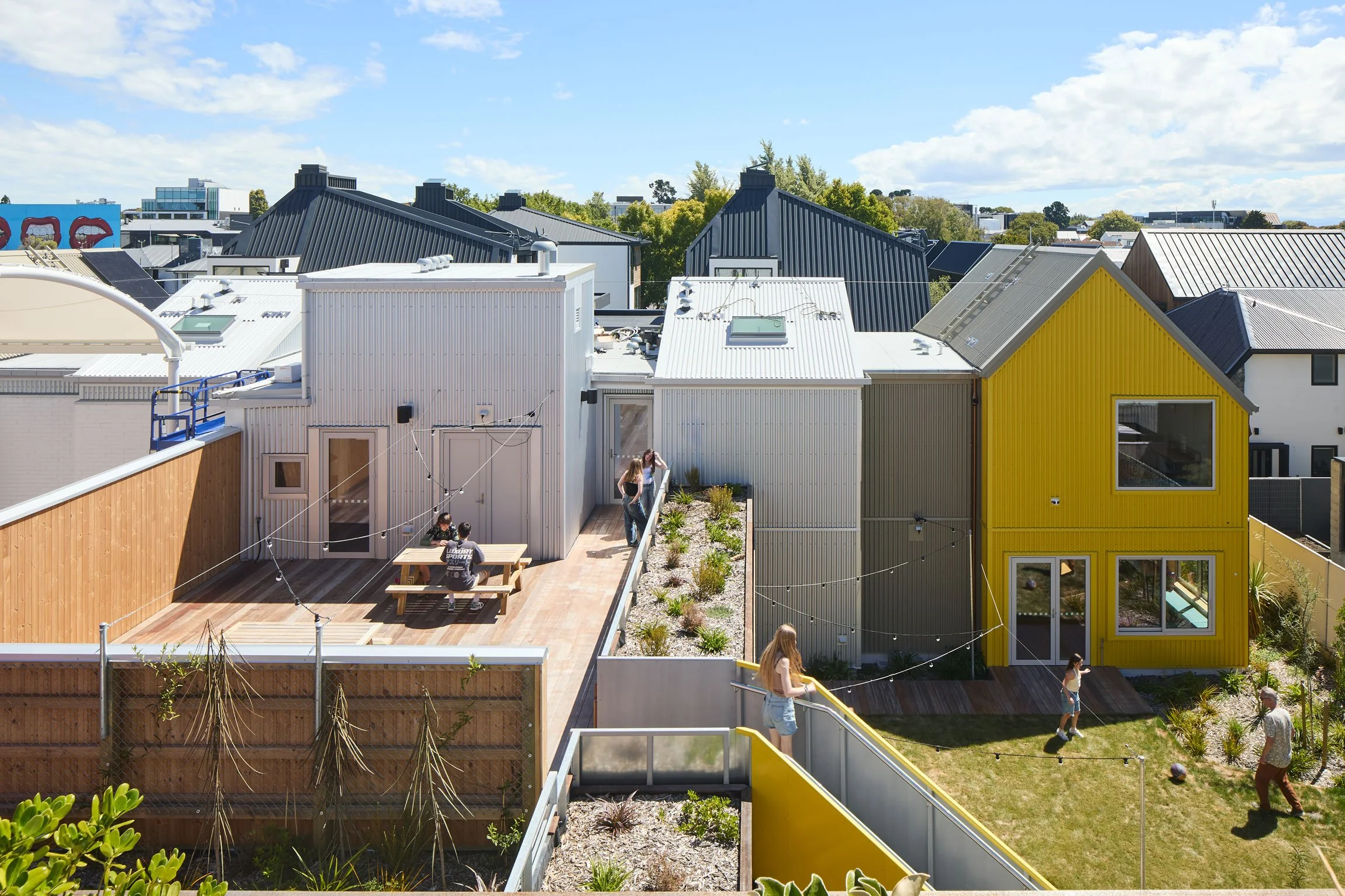 Youth Hub roof terraces by Botanic Landscape Architects in Central Christchurch