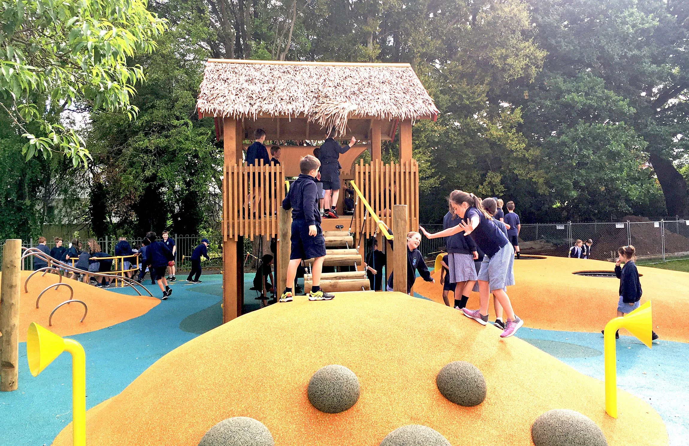 Play mound and fort by Botanic Landscape Architects in St Albans, Christchurch