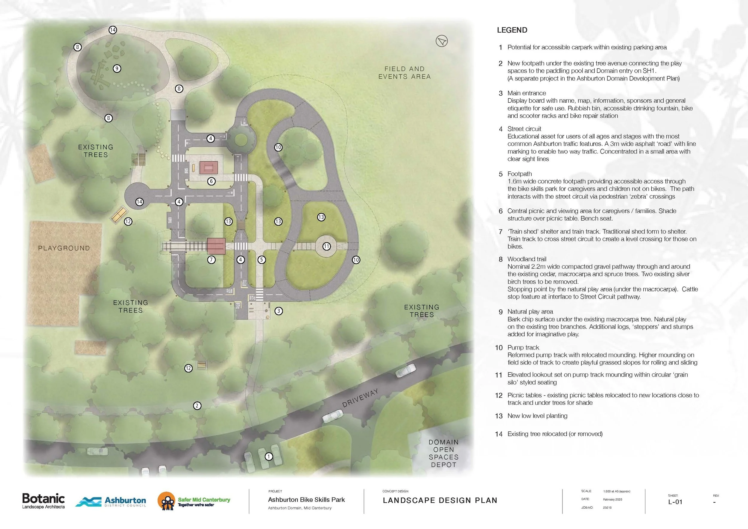 Botanic Landscape Architects park design Ashburton domain play