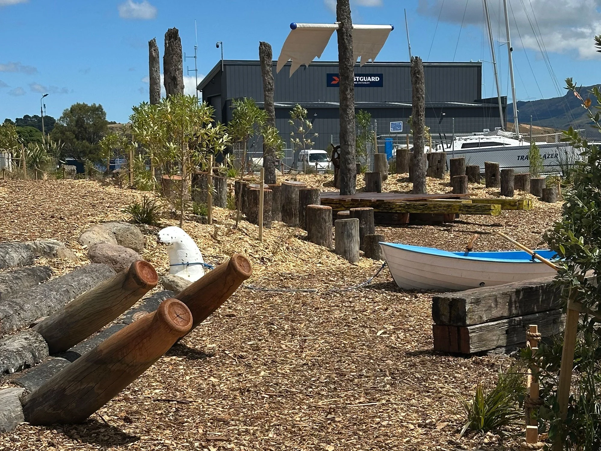 Sea-themed play by Botanic Landscape Architects in Lyttelton, Christchurch