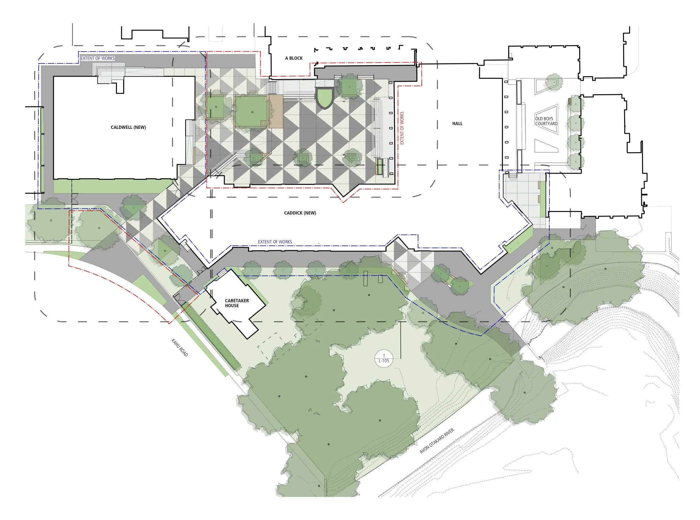 Christchurch Boys High Landscape Concept Plan by Botanic Landscape Architects in Christchurch