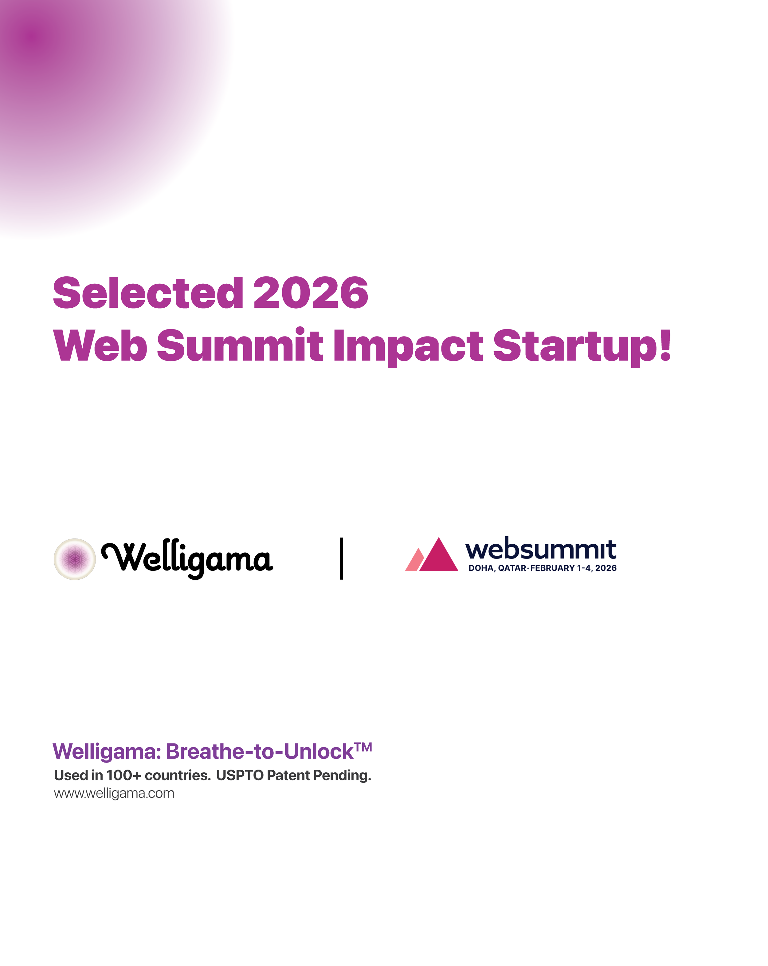 Welligama selected as a 2026 Web Summit Impact Startup 