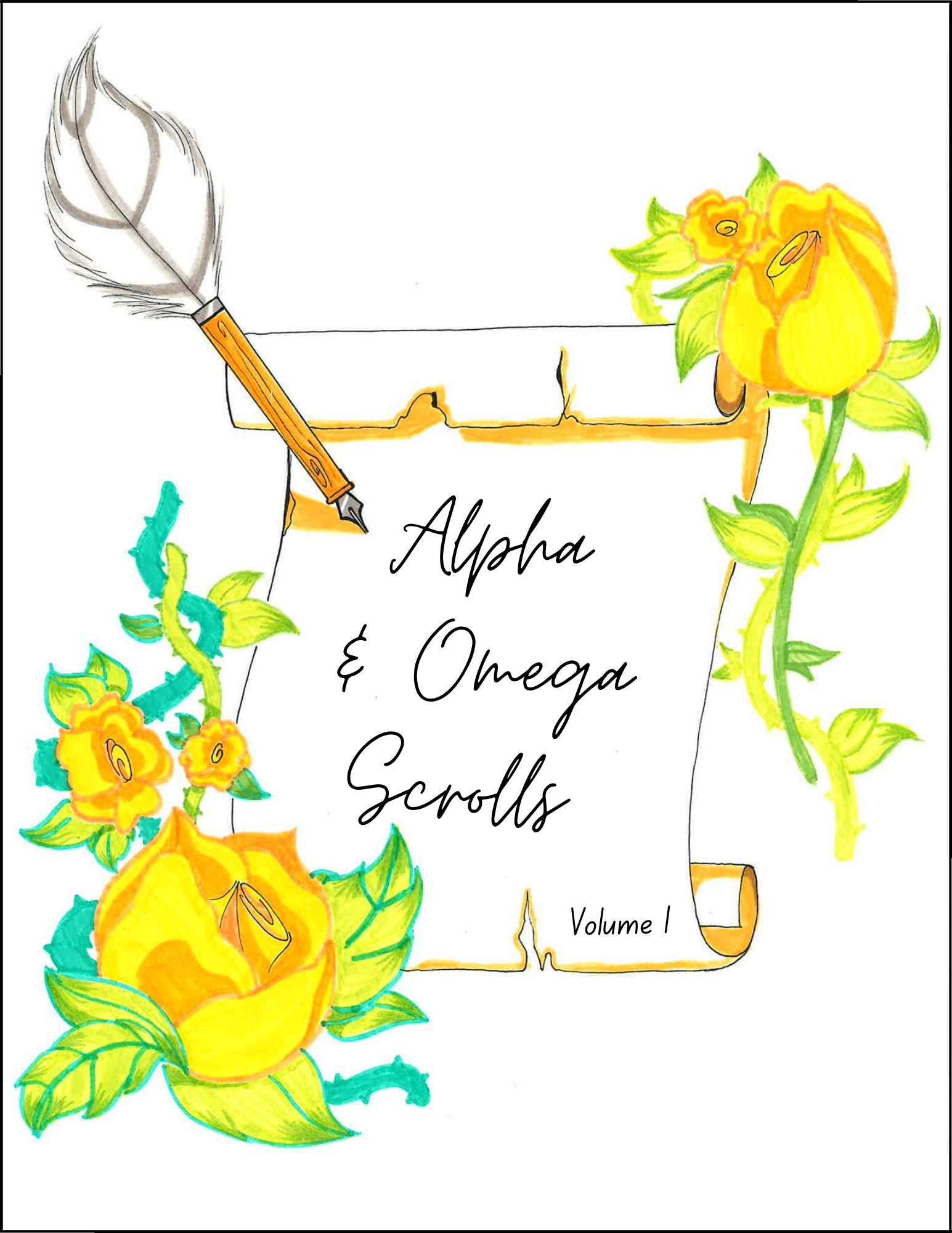 "Scroll and Roses" Cover Art by Katie Coriell