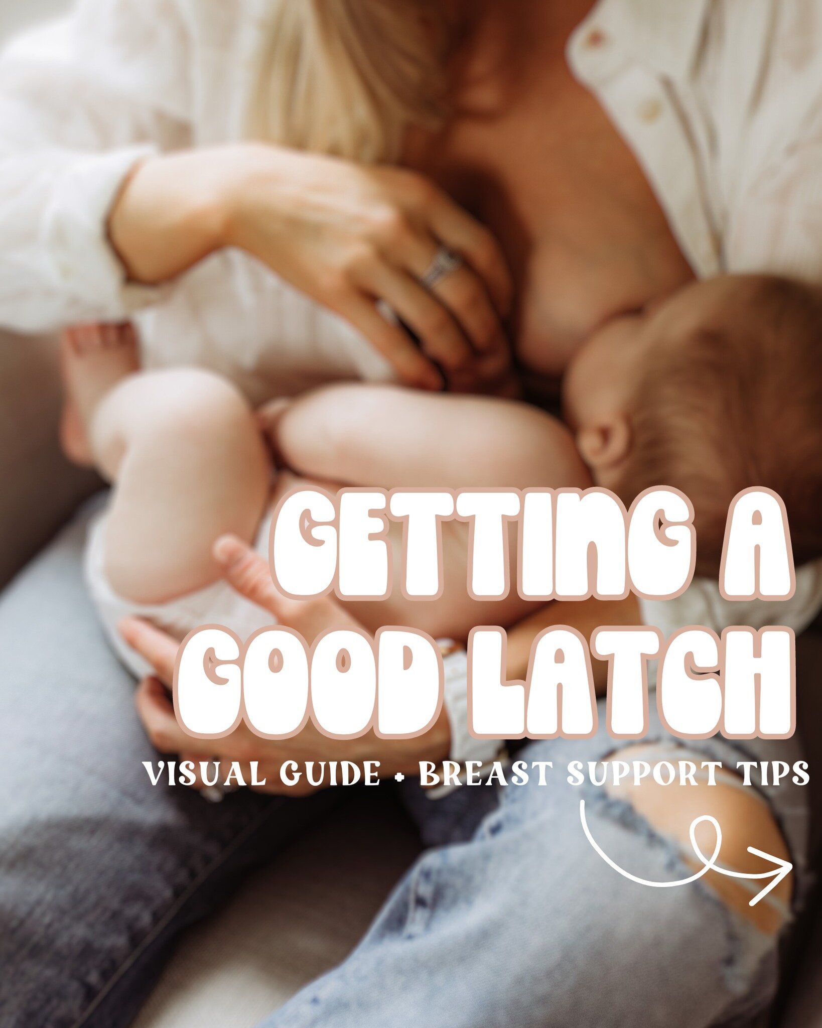 Let's chat: Supporting the breast and baby for a great latch at first sight.
We're BREASTfeeding not &quot;nipple&quot; feeding &mdash; remembering that, can be so helpful! The first day(s) can be a bit nerve wreaking especially if this is your first