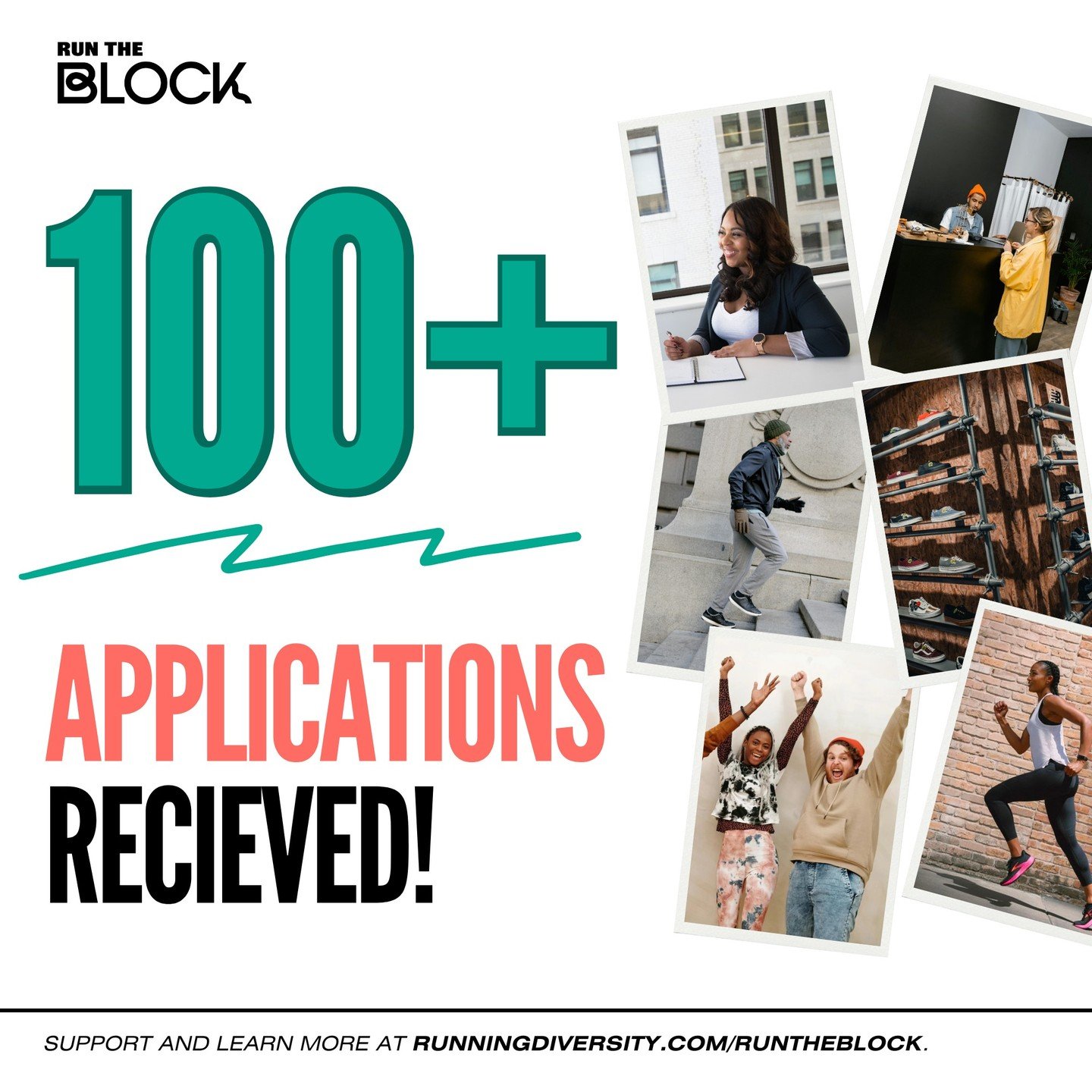 🎉 We are thrilled to announce that we have received over 100 submissions for our inaugural RUN THE BLOCK program! This is an amazing response for a first-of-its-kind initiative to increase Black ownership in the running industry.

Applications came 