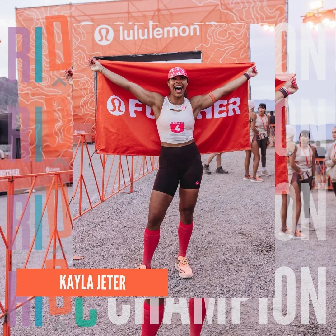 🥇 Meet our next RIDC Champion: Kayla Jeter!

🏆 Kayla is the creator of @100milesofsummer and a member of the Lululemon FURTHER ultramarathon team. She is also a Runna coach, and advocate for women&rsquo;s health.

📌 @kaylajeter_ reminds us it&rsqu
