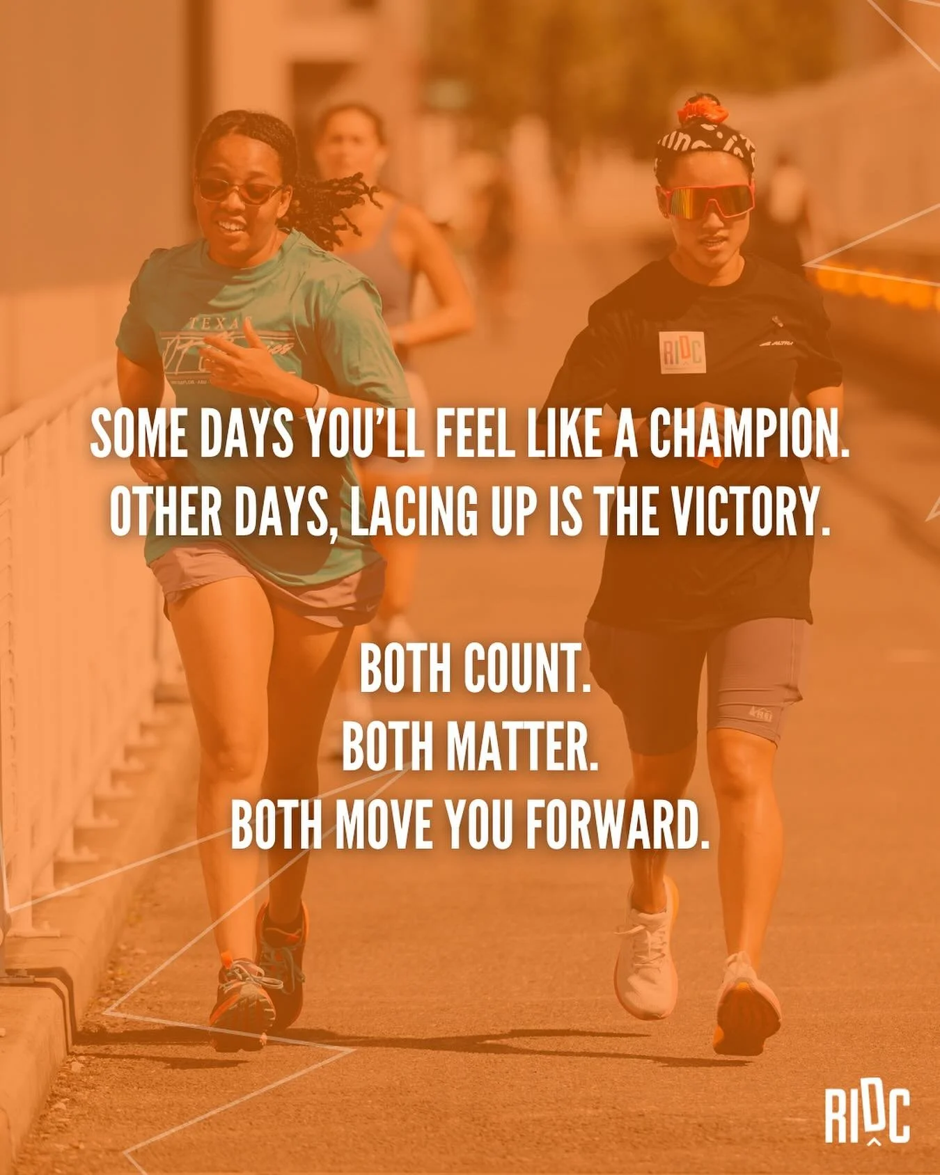 Some days you&rsquo;ll feel like a champion.
Other days, lacing up is the victory.
Both count. Both matter. Both move you forward.

#Running4Diversity #RIDCTurns5