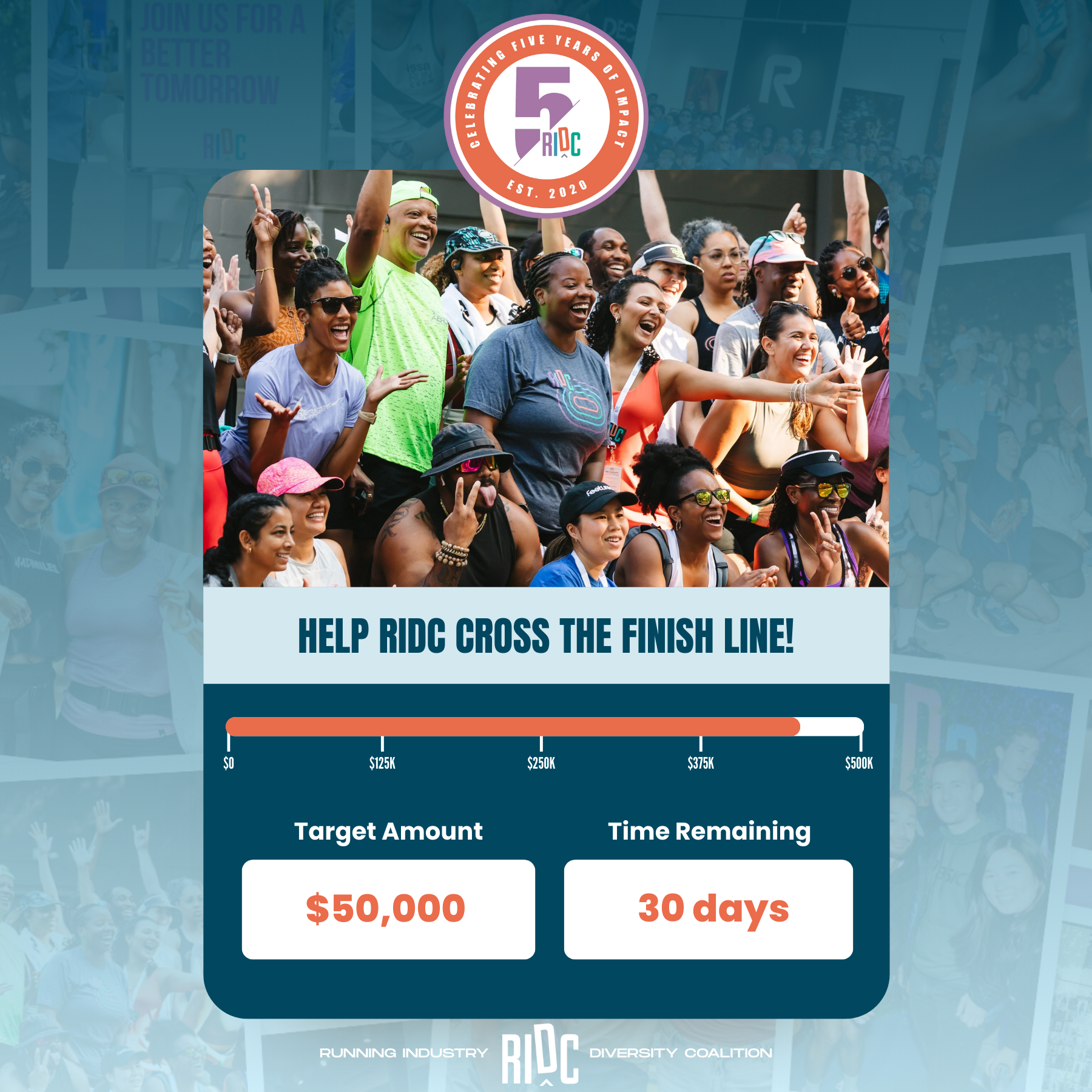 Help RIDC Cross the Finish Line