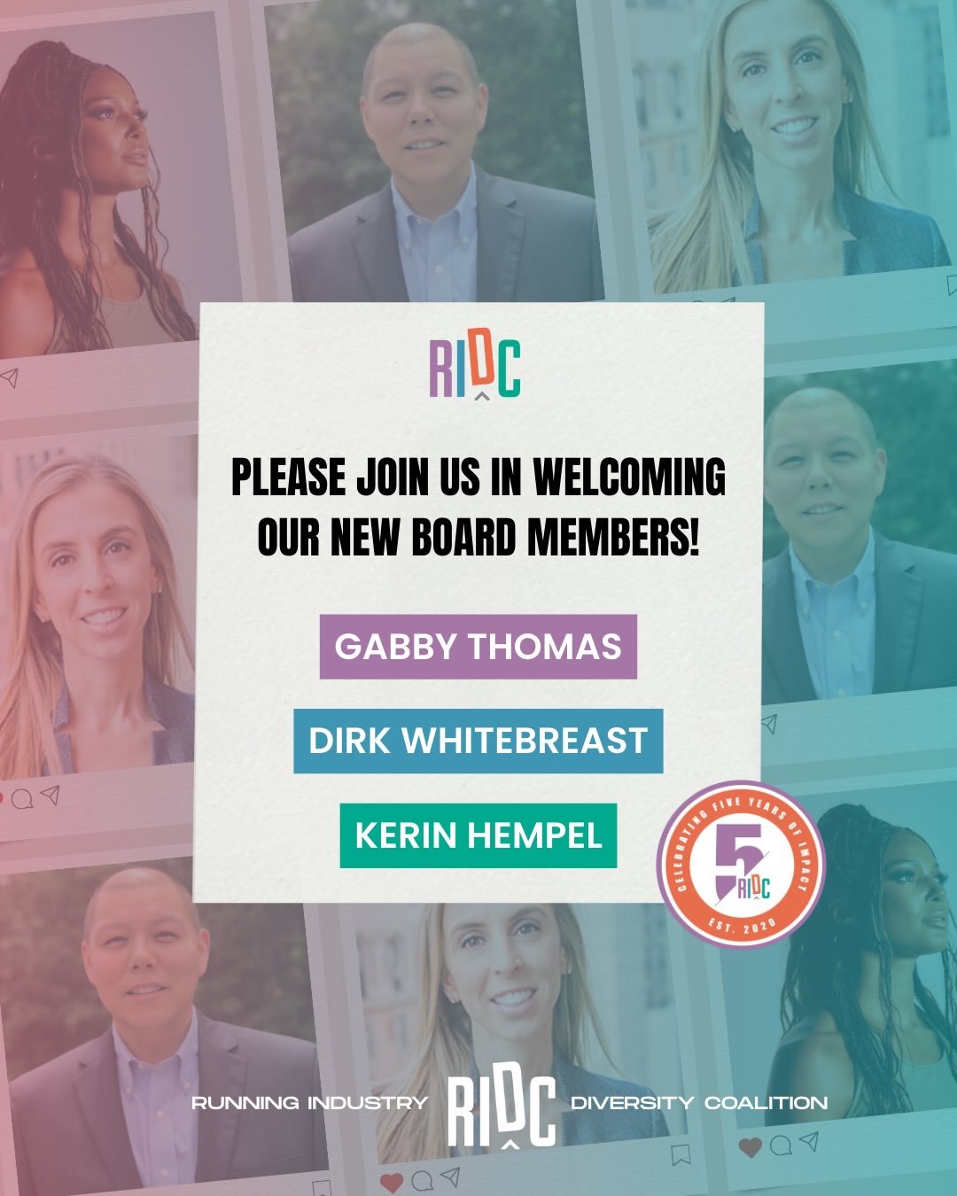 🎉 We are so grateful to the leaders who are stepping up by committing to a 3-year term to serve on our Board of Directors, and we can&rsquo;t wait to get started! 

🥳 Join us in welcoming Gabby Thomas, Dirk Whitebreast, and Kerin Hempel to the RIDC
