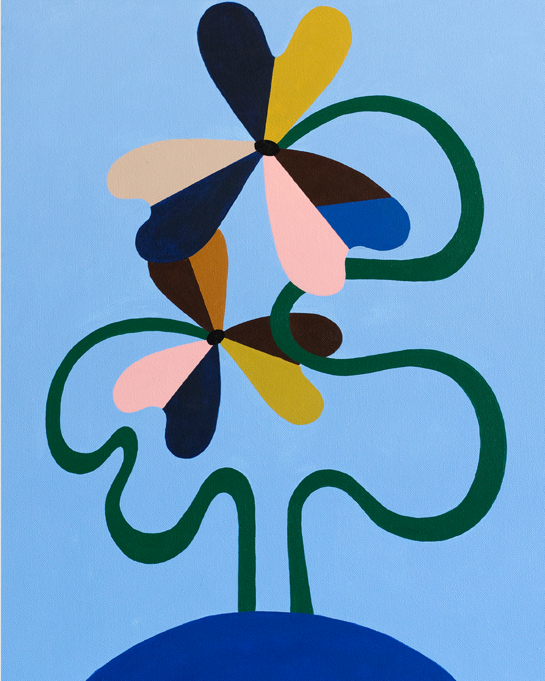 Petals of July, 2024. Acrylic on canvas, 18 x 24 in.