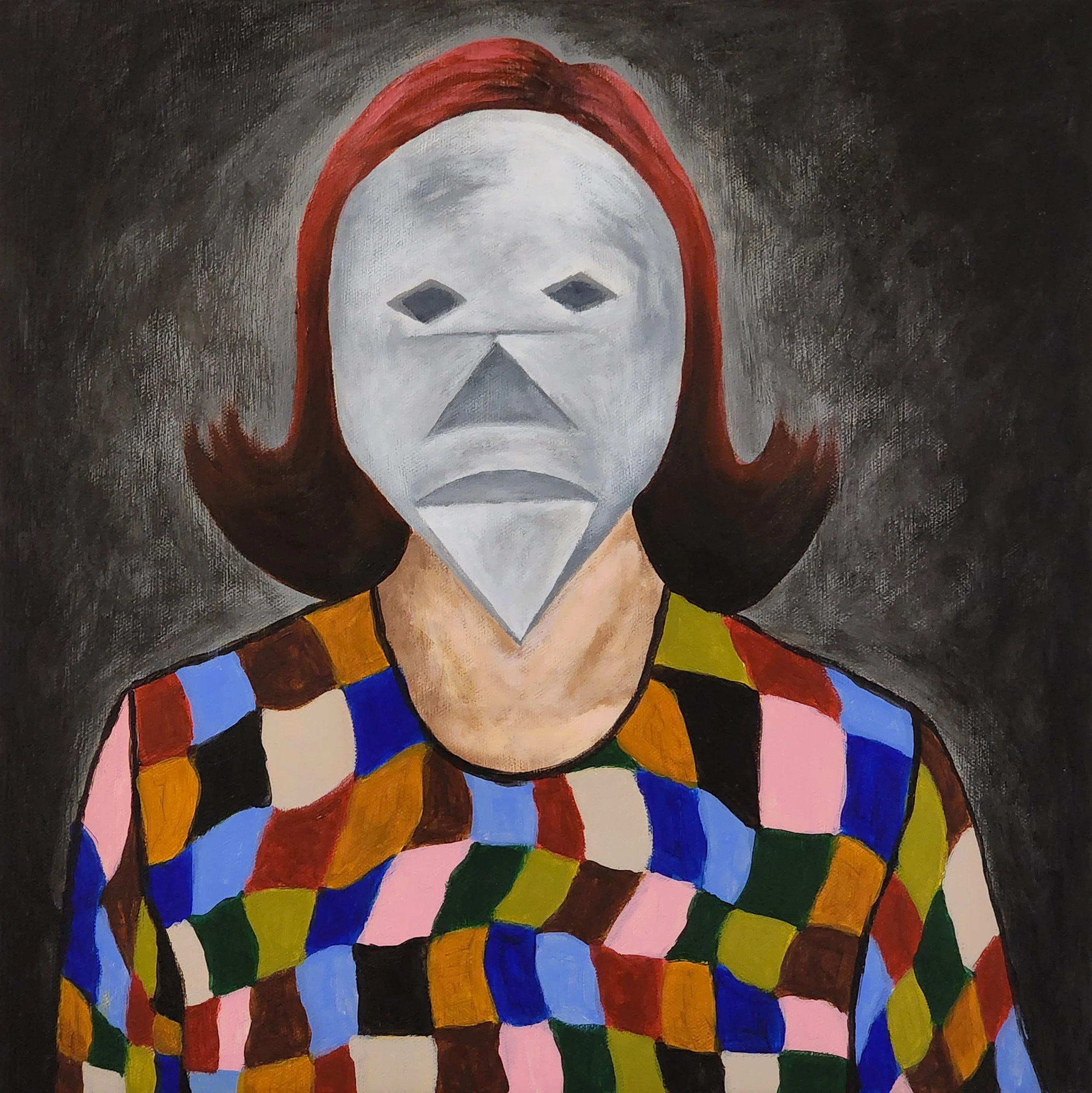 Poser, 2026. Acrylic on canvas, 16 x 16 in.