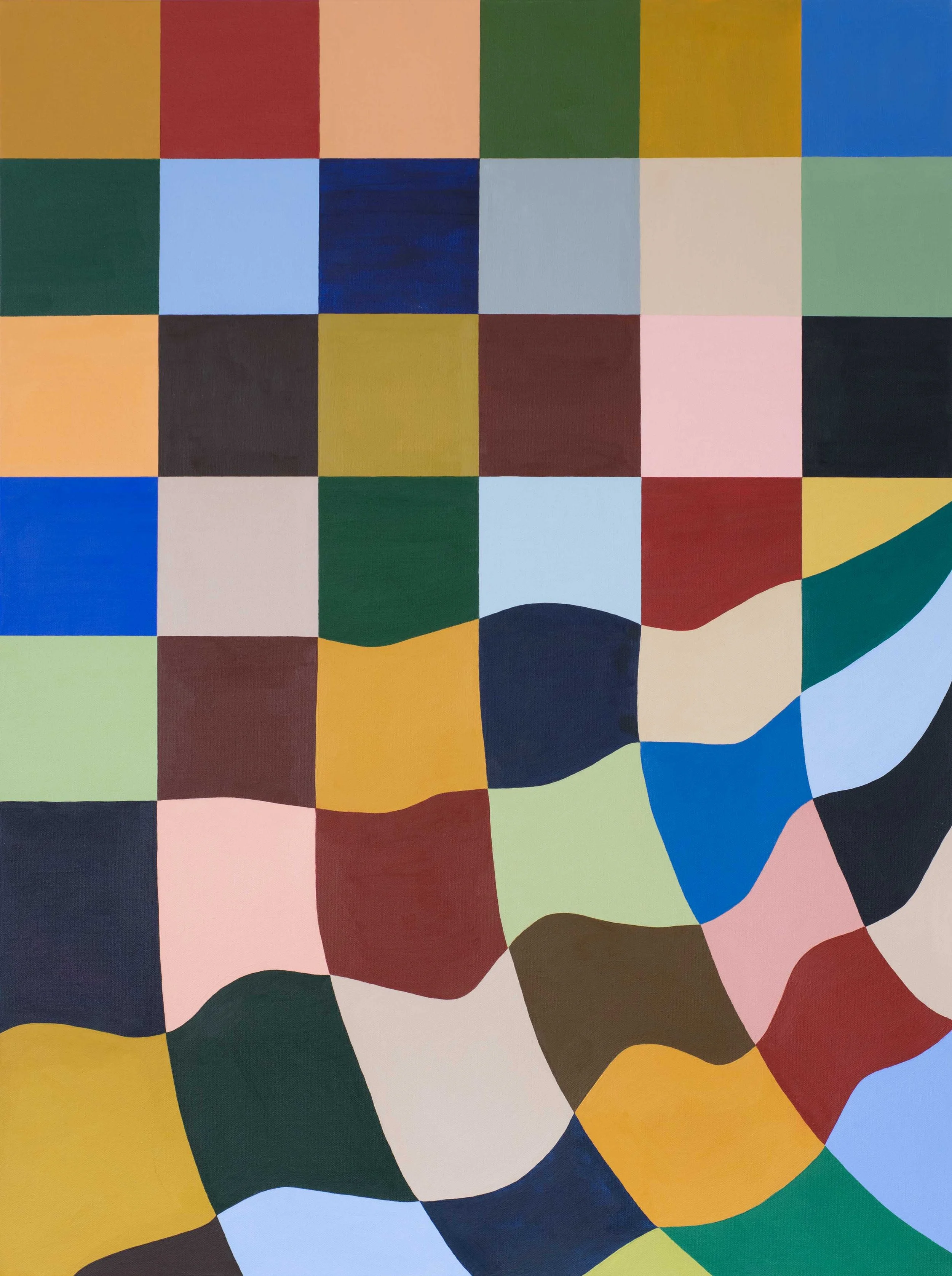 Perspective Block, 2022. Acrylic on canvas, 30 x 40 in.