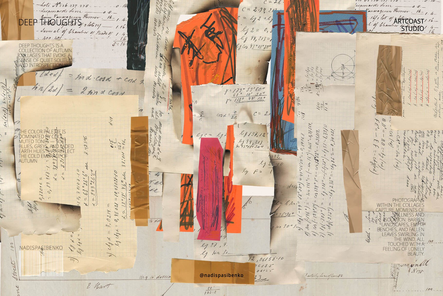 Deep Thoughts Collage Elements Collection for Graphic Designers