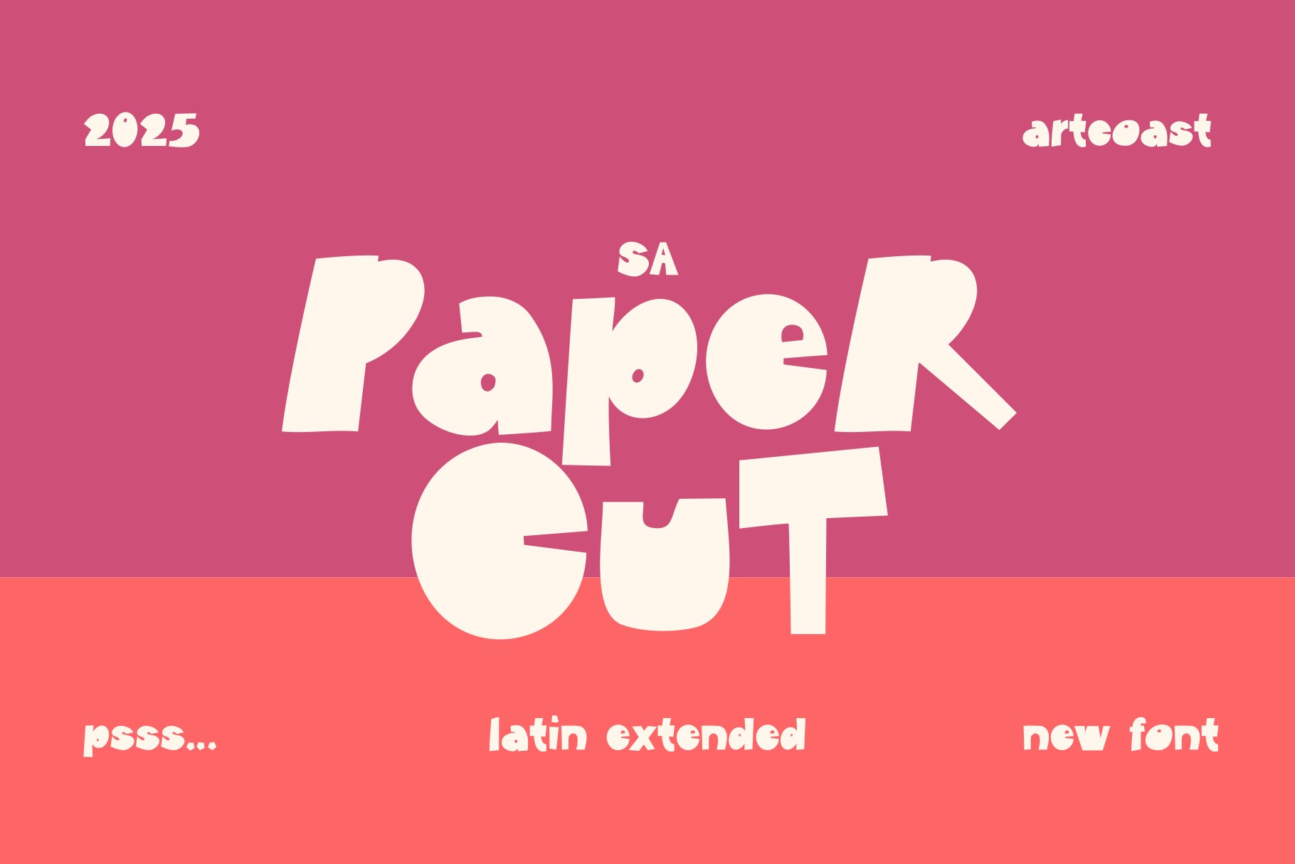 SA Paper Cut - Bold Handcut Display Typeface