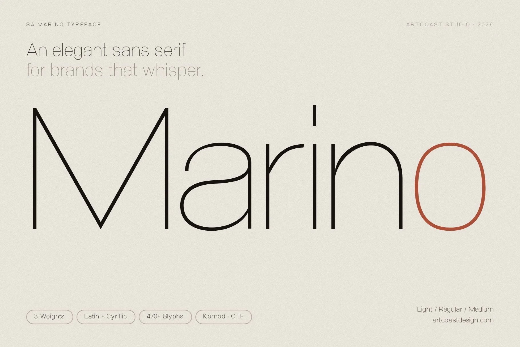 Modern SA Marino Sans Serif Typeface