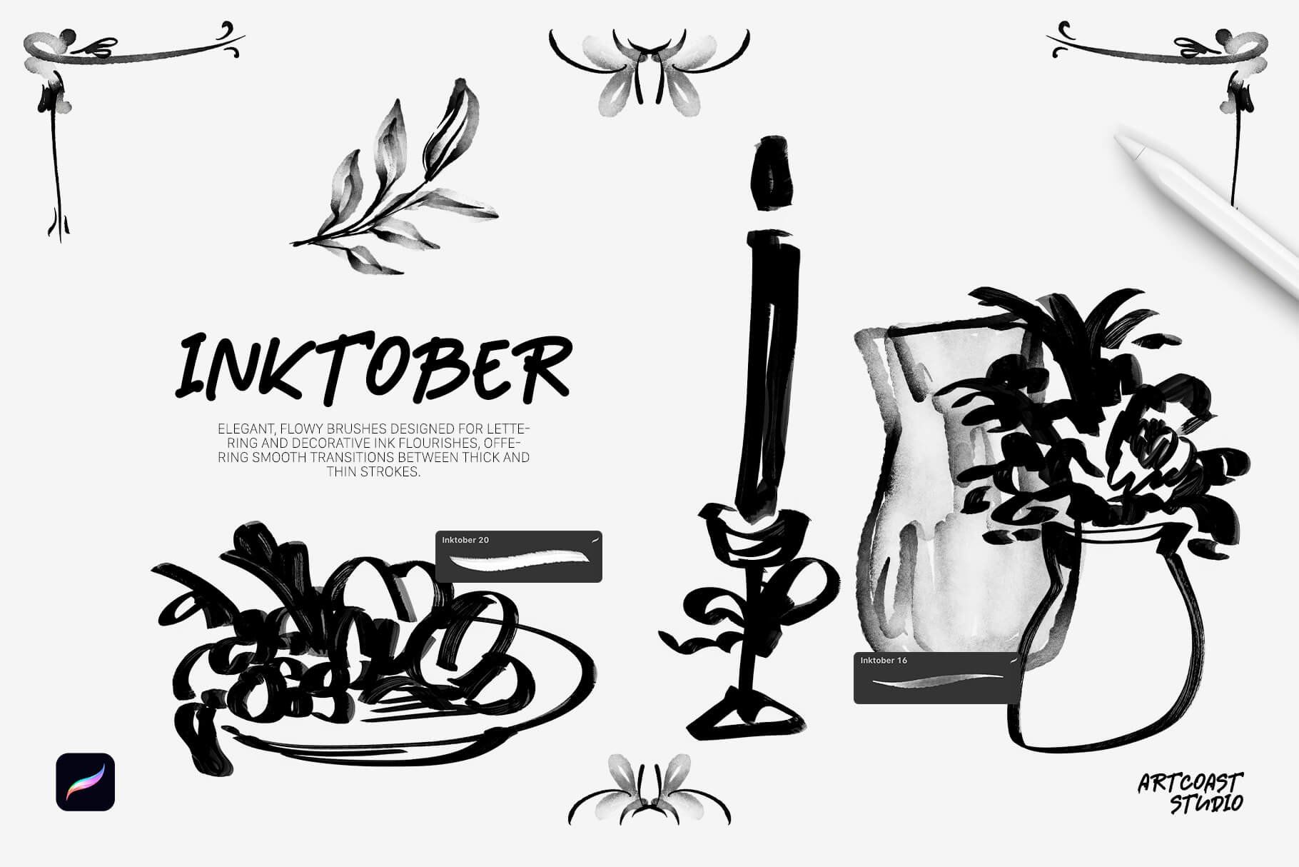 Inktober | Brushes for Procreate