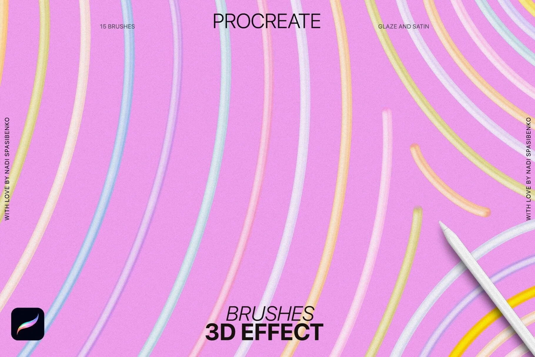 3D Effect Procreate Brushes — Artcoast Studio