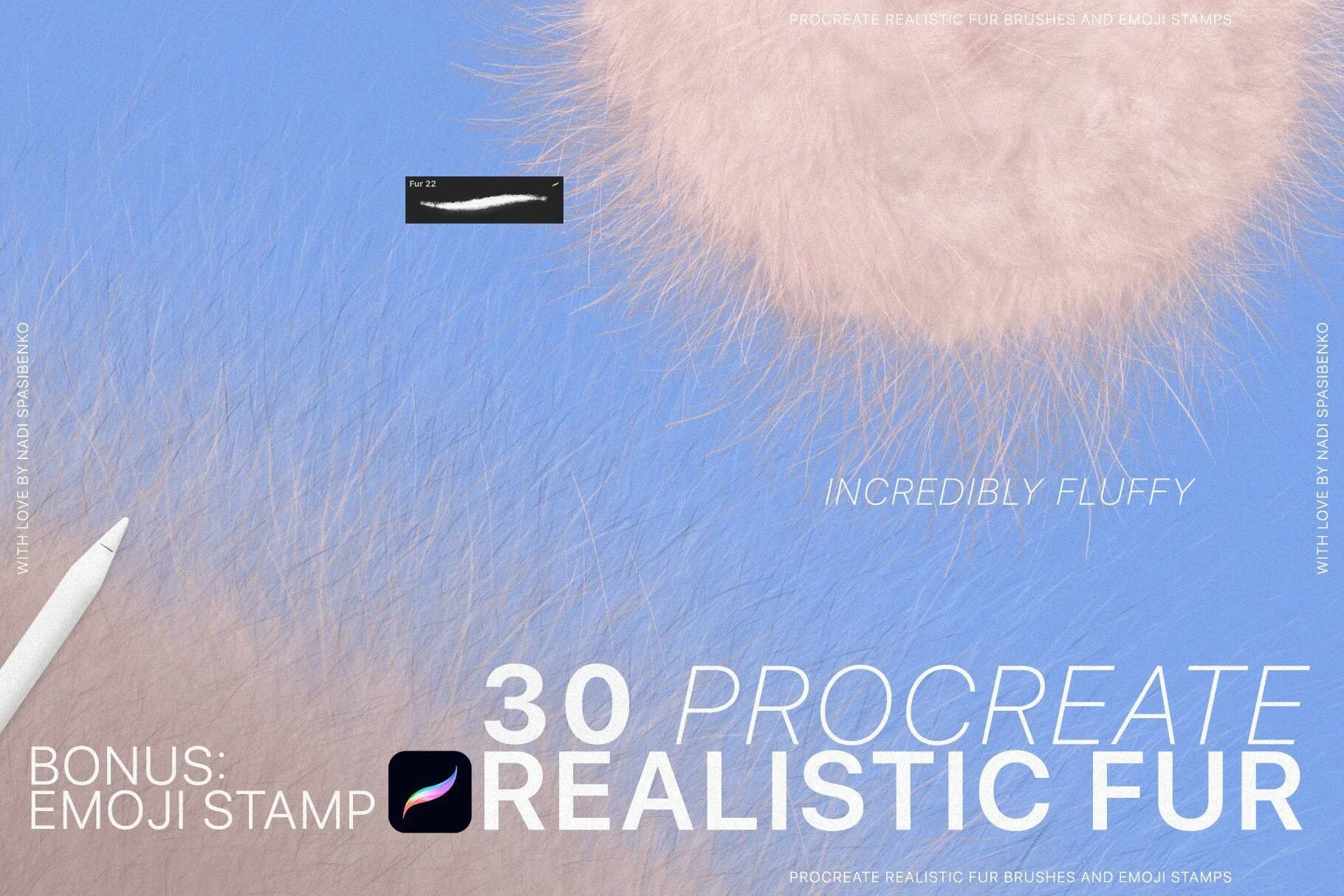 Procreate Realistic Fur & Emoji Brushes — Artcoast Studio