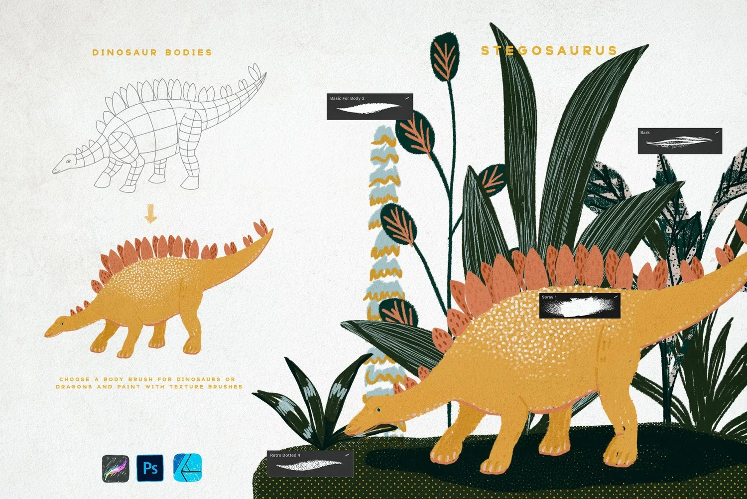 Masterpieces - Procreate, Photoshop Stamps — Artcoast Studio