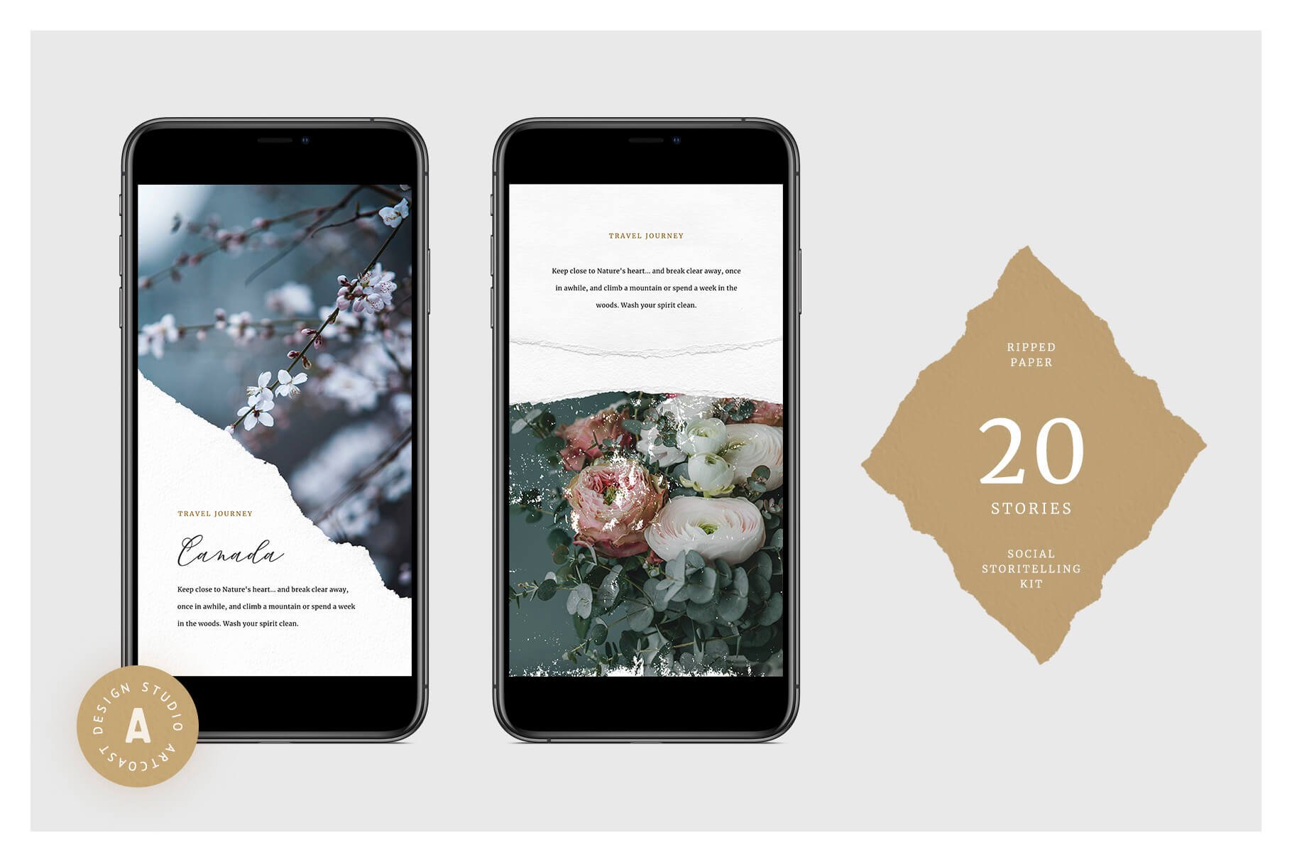 Torn Paper Instagram Stories Templates