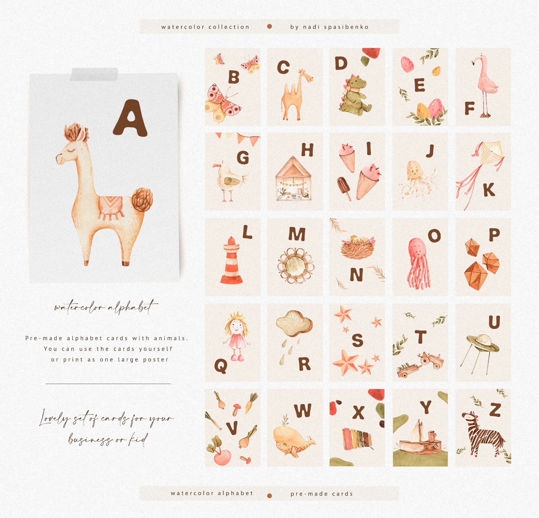 Watercolor World of Toys - Illustrations Kit