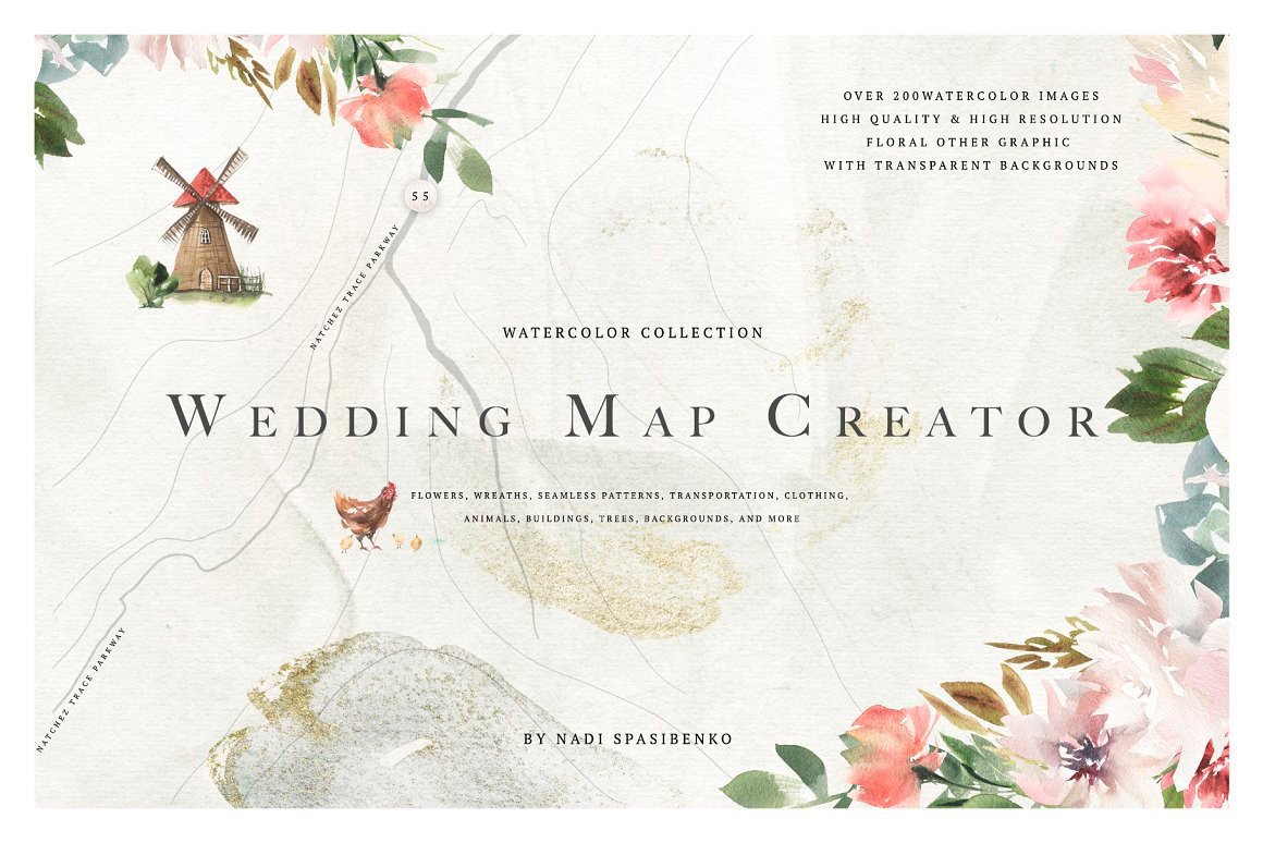 Create Unique Wedding Maps with Watercolor Creator