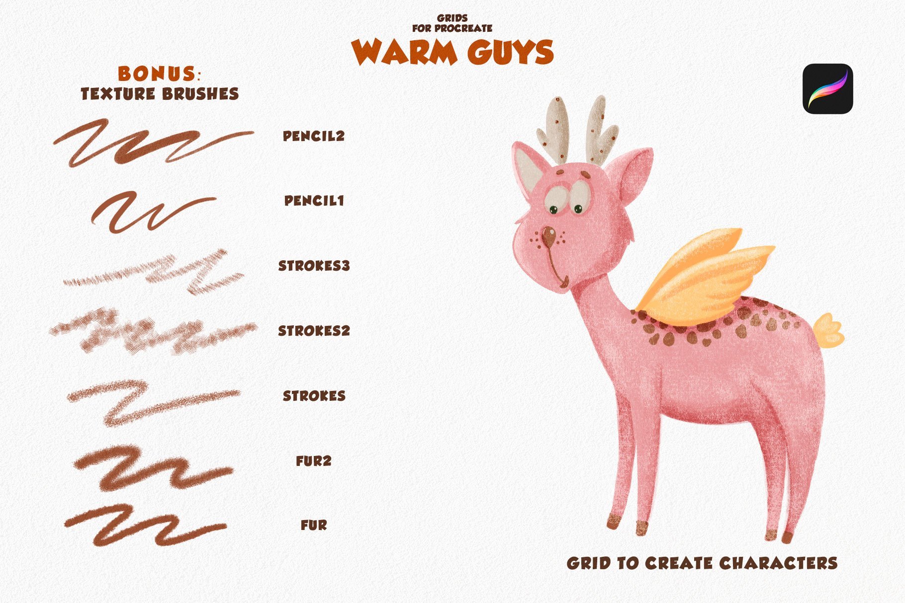 Christmas Warm Guys: Festive Procreate Grids