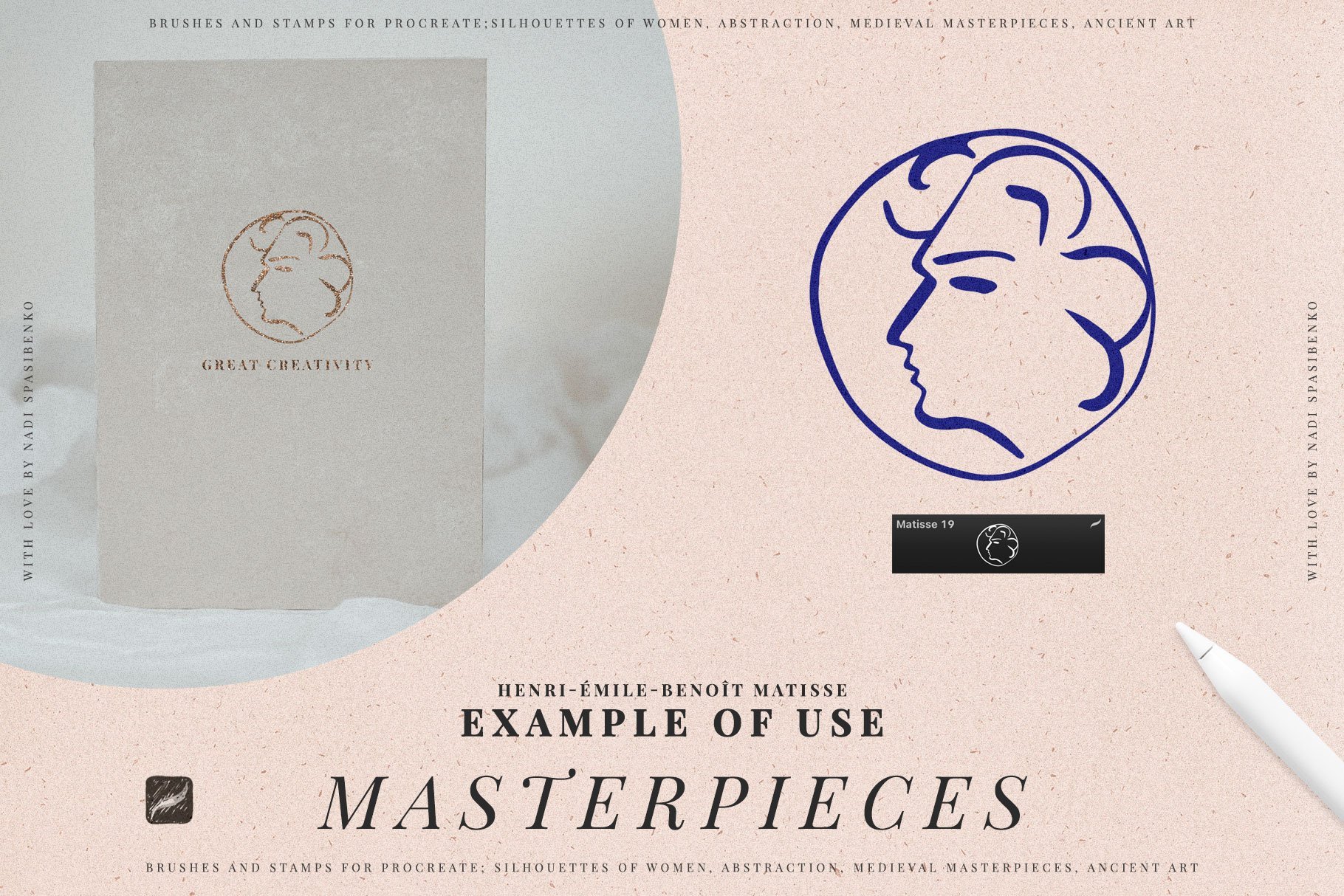 Masterpieces - Procreate, Photoshop Stamps