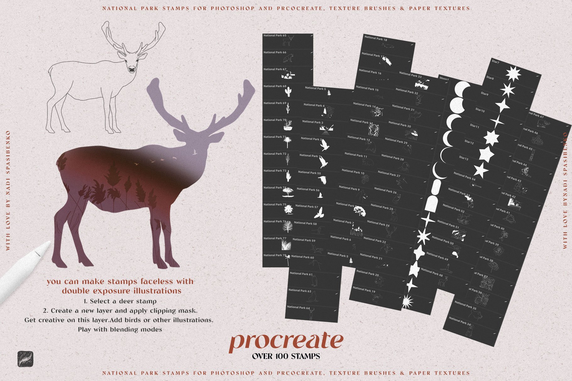 National Park Procreate Stamps | Create Stunning Artwork