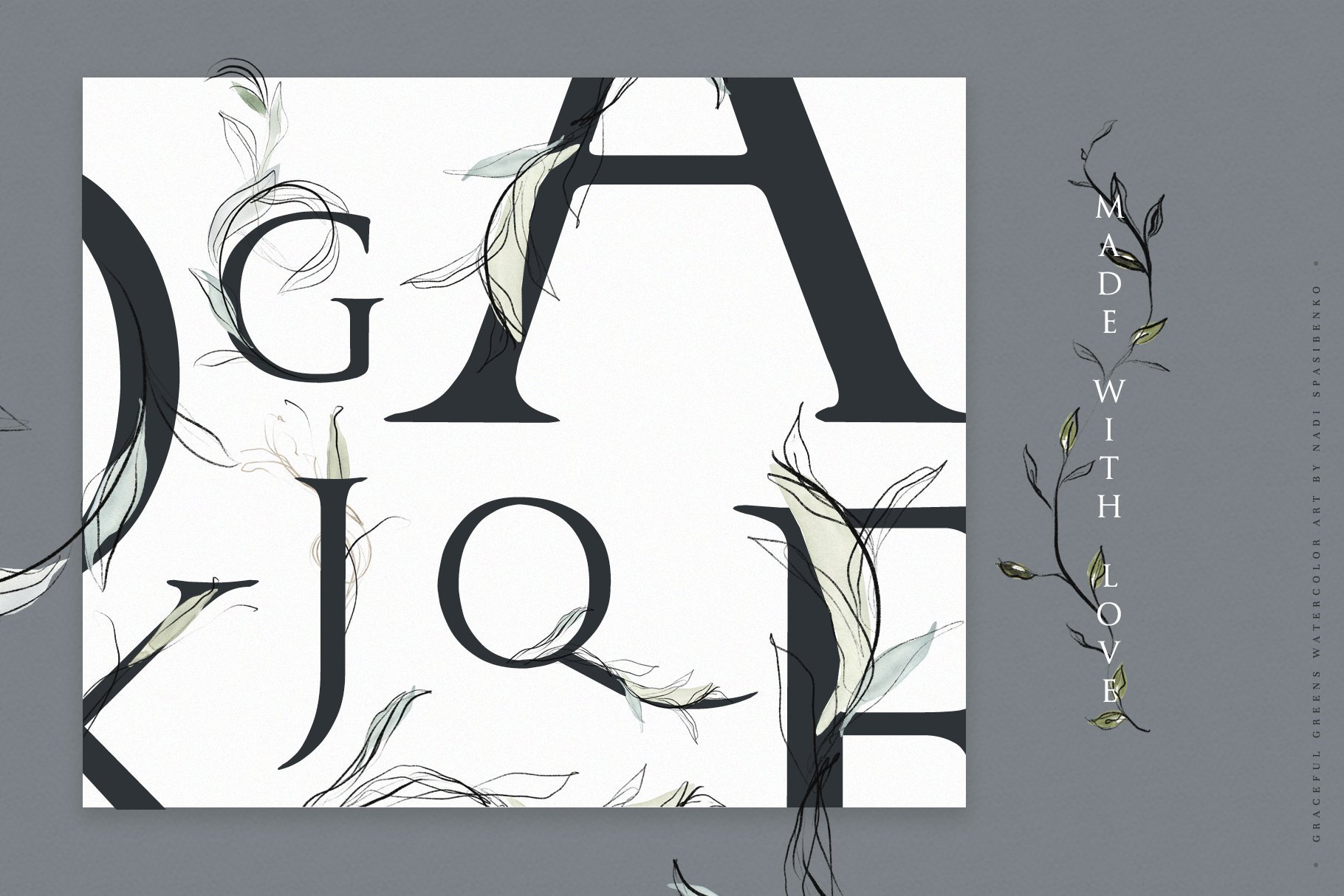 Graceful Greens Elegant Illustrations Kit Artcoast Studio Graceful greens elegant illustrations kit artcoast studio