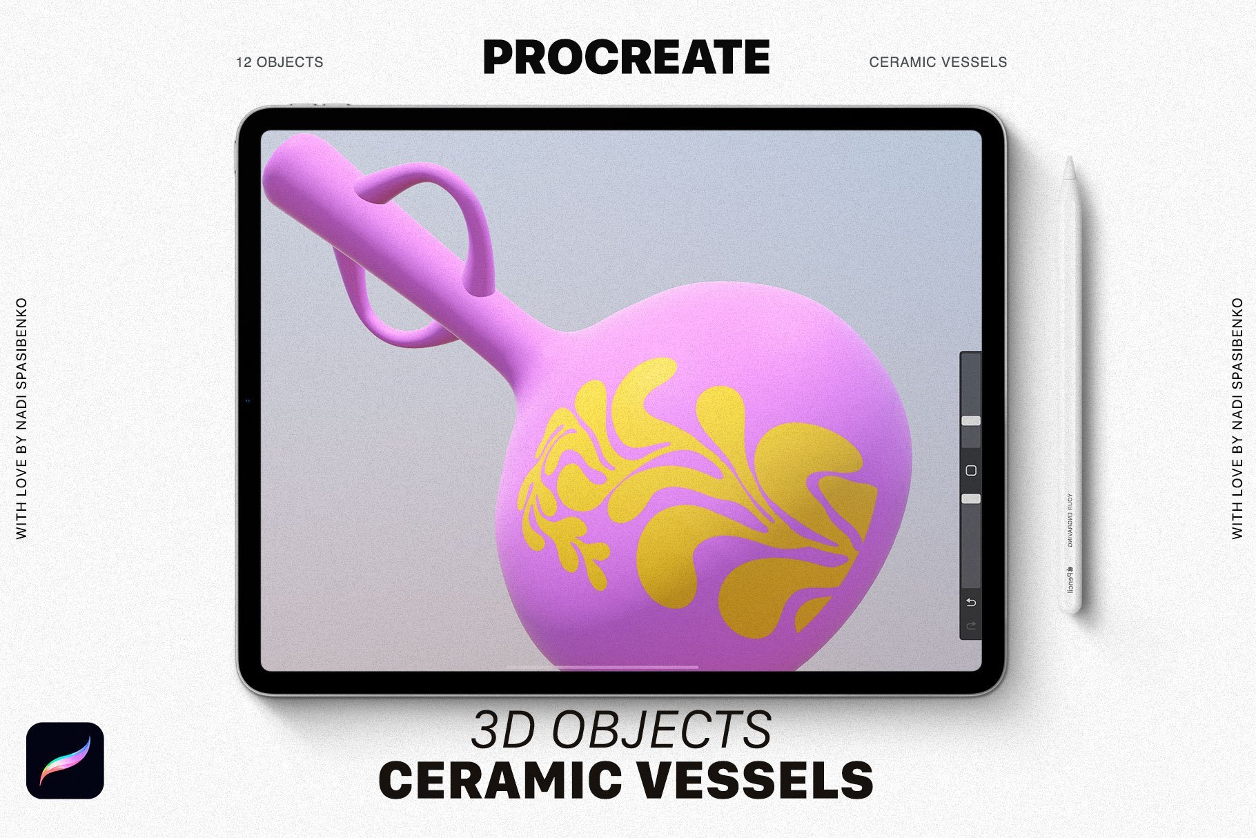 3D Ceramic Vessels for Procreate
