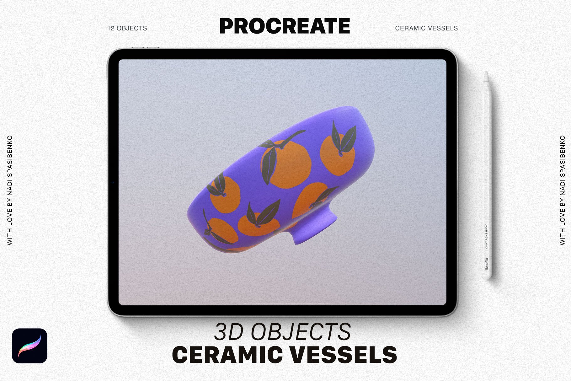 3D Ceramic Vessels for Procreate