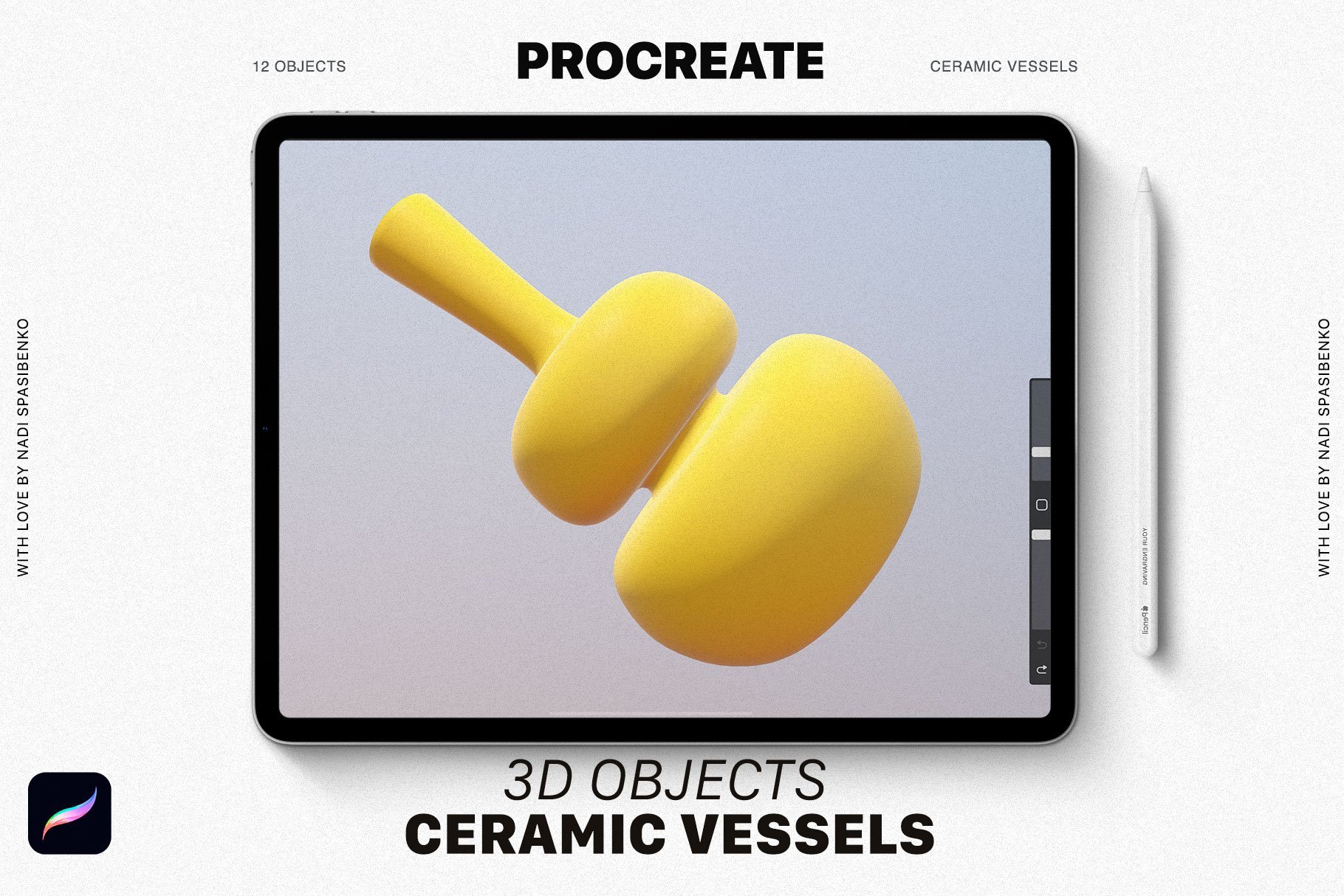 3D Ceramic Vessels for Procreate