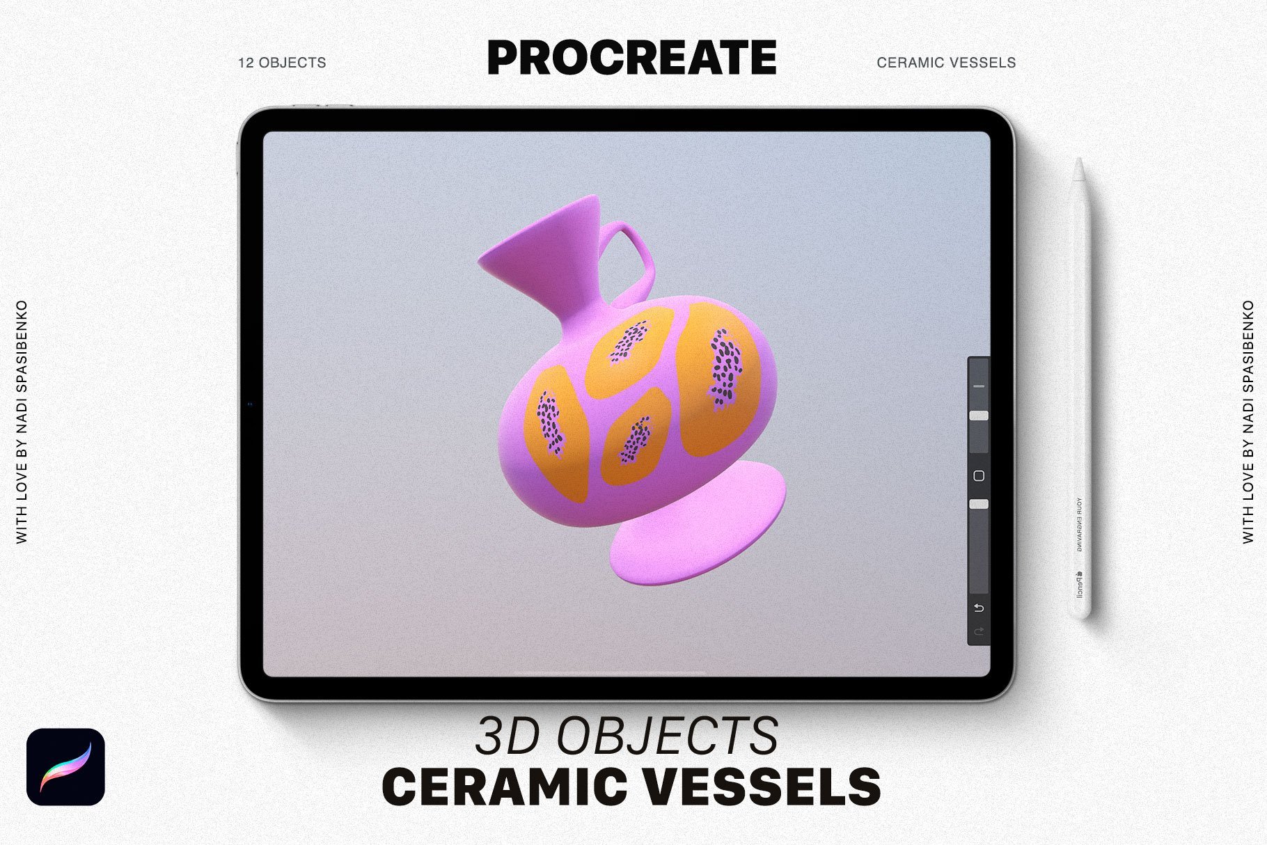 Enhance Your Art with 3D Ceramic Vessels for Procreate