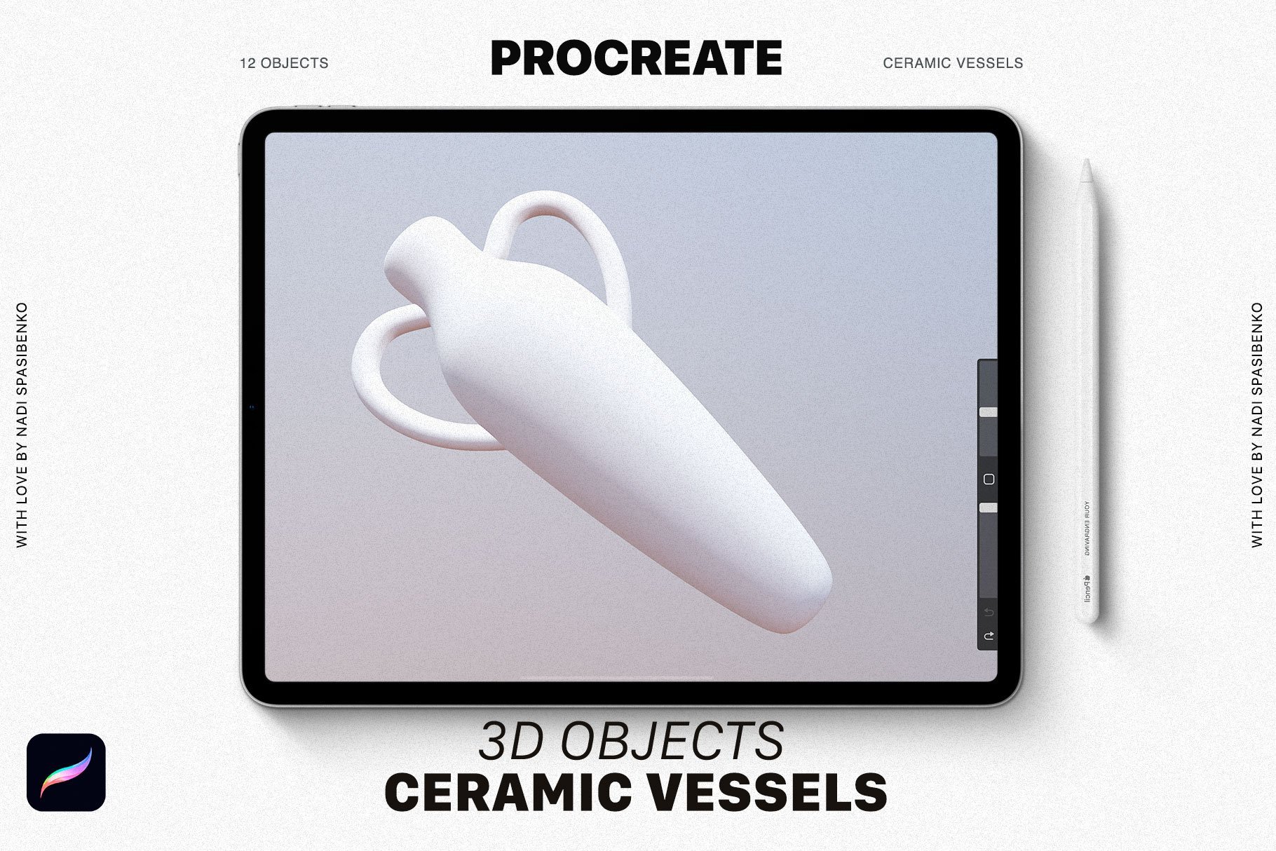 Enhance Your Art with 3D Ceramic Vessels for Procreate