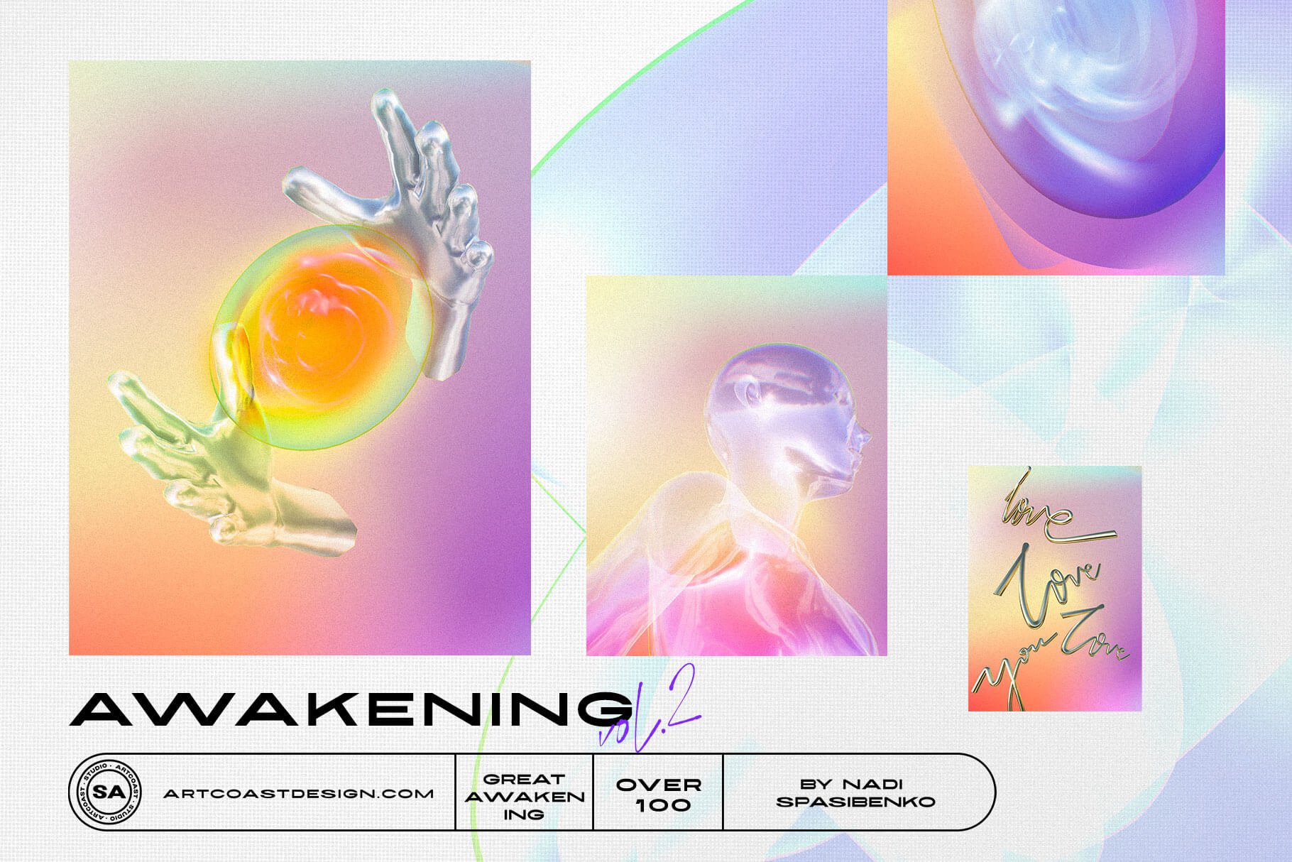 AWAKENING 3D Objects & Posters Set