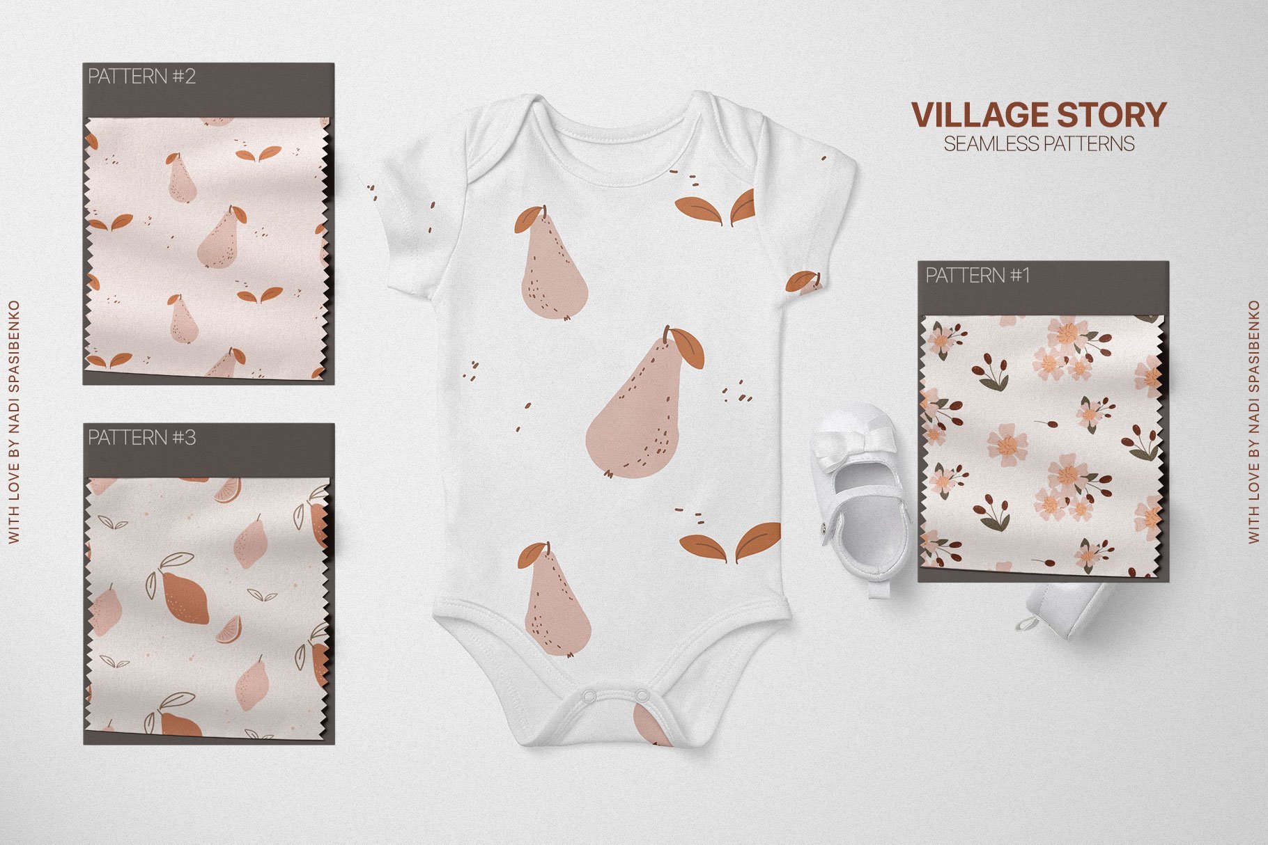 Village Story - Rustic Vector Illustrations